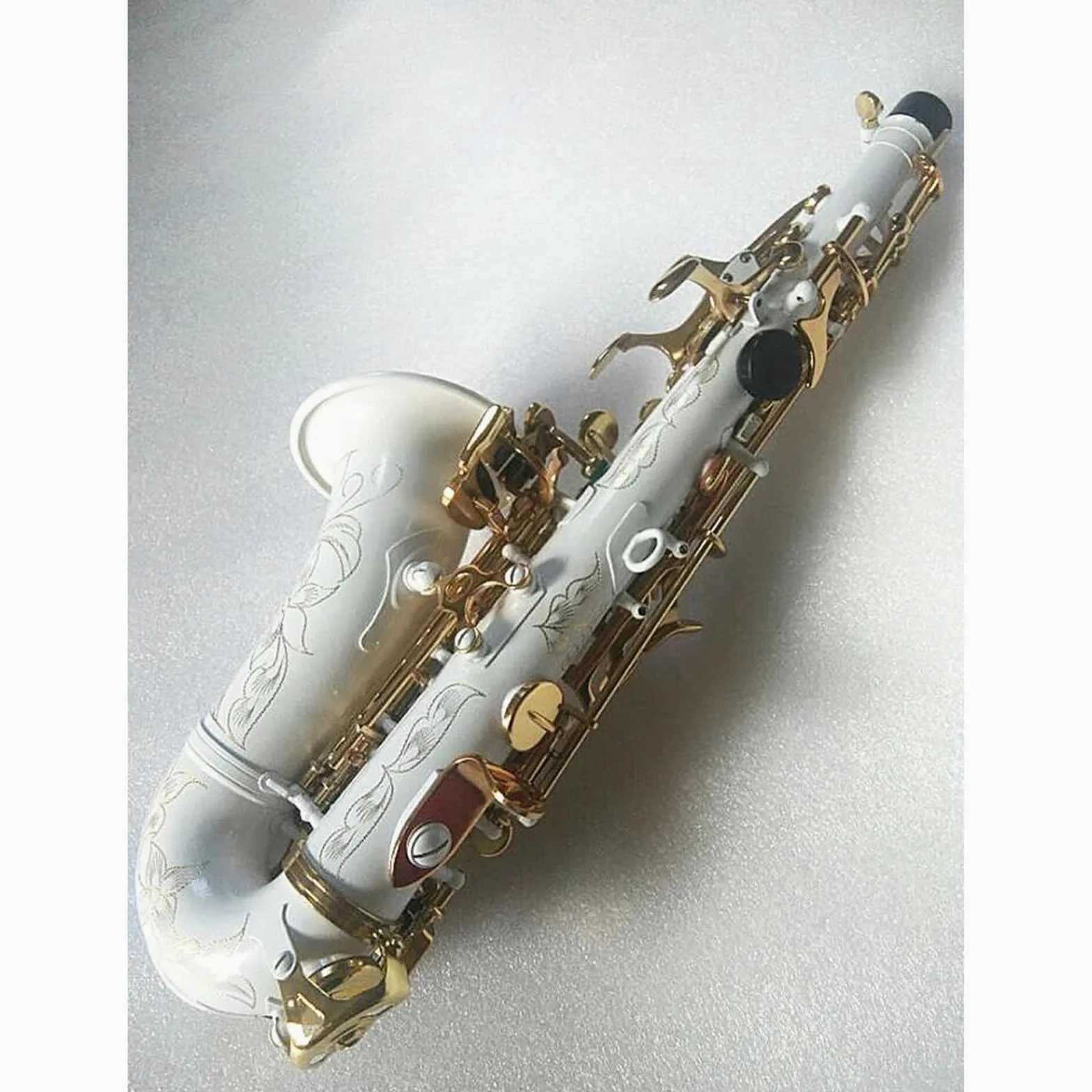 Professionale Sassofono Sassofono Soprano Sassofono Bianco Sax Soprano Curvo Allestimenti Completi