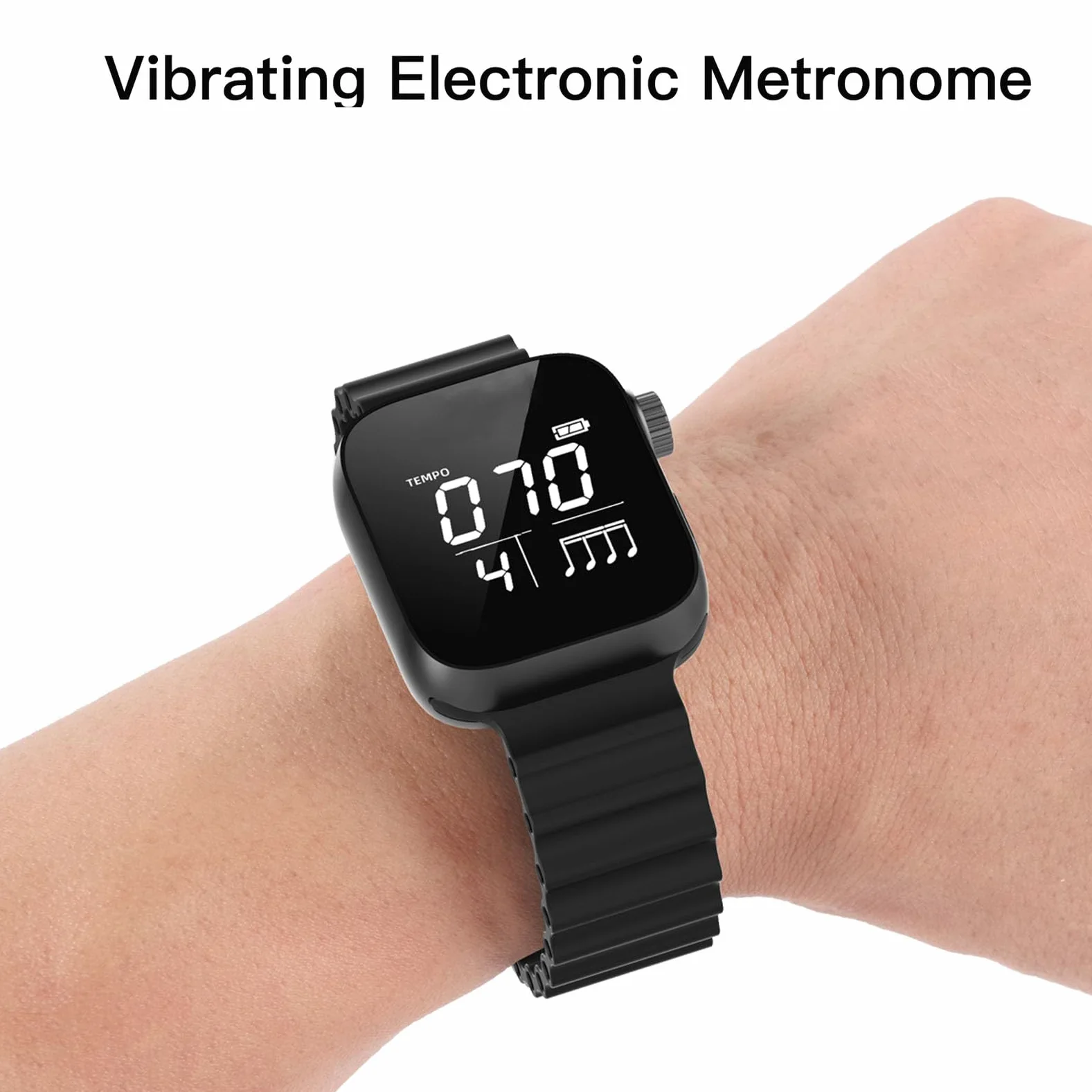 GOWENIC Orologio Metronomo Vibrante Digitale Regolabile da 40-240 Al Minuto per Allenamenti di Musicisti ABS