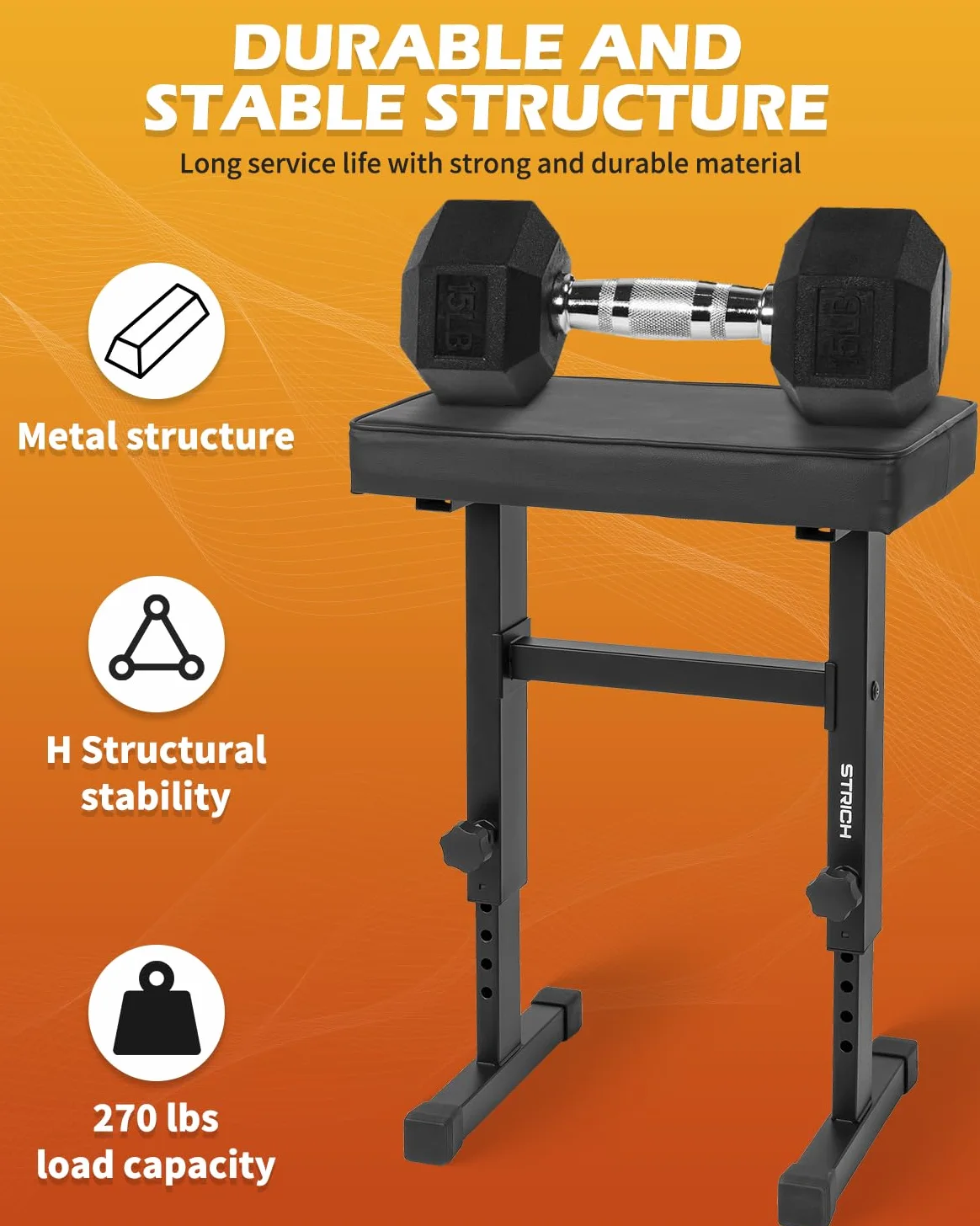 STRICH Sgabello regolabile per pianoforte, sedile per tastiera musicale, sgabello per pianoforte, sedia con cuscino imbottito per musicisti, nero, SPB-M50 (pelle PU)