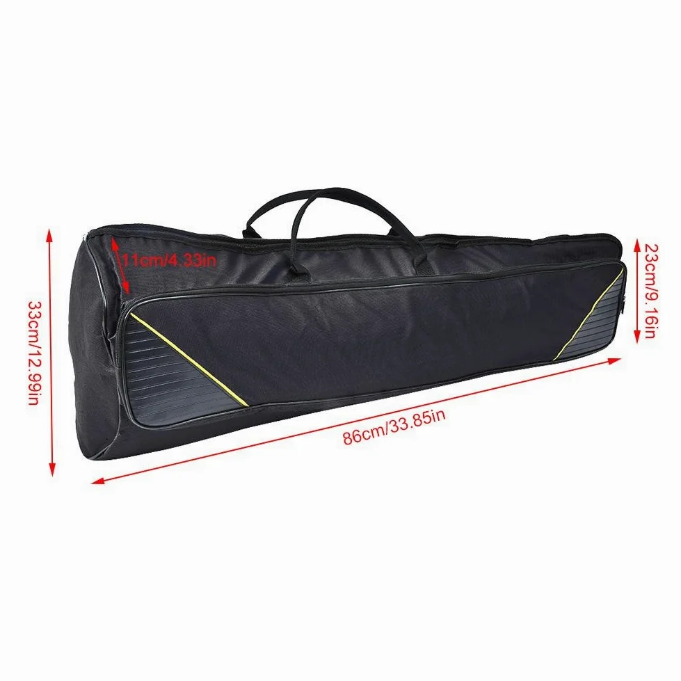 Dilwe Borsa per Trombone, Portatile Alto/Tenore, Tessuto Oxford Impermeabile, 2 Scomparti Separati, Nero