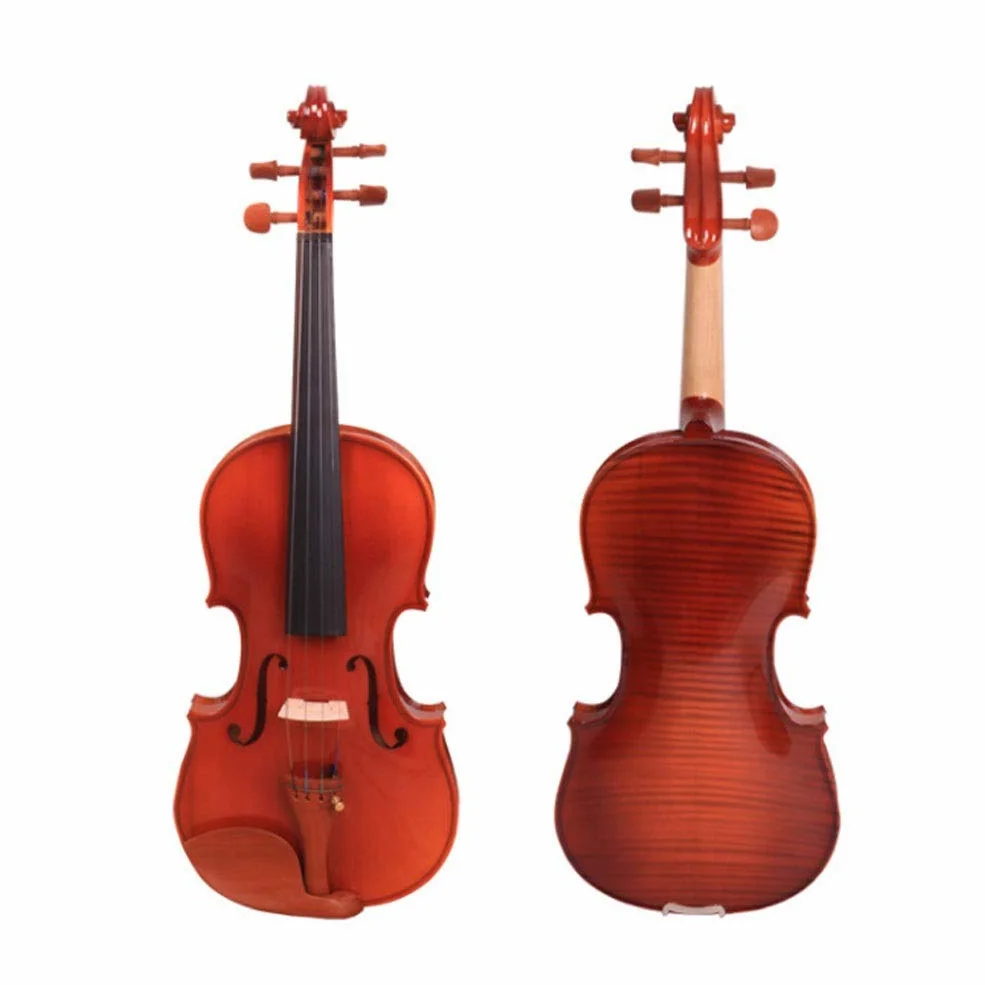 Violino Standard da Studente, per Principianti, Violino introduttivo for Adulti, Principianti, Studenti Universitari, Bambini Che imparano in Legno massello Puro Grado Professionale Fatto a Mano (Siz