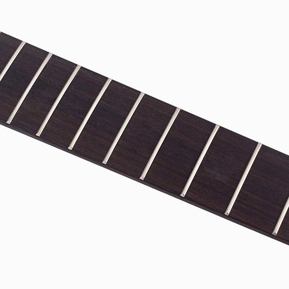 Alnicov Chitarra elettrica collo 22 tasti tastiera in palissandro 25,5 pollici sostituzione chitarra elettrica incompiuta