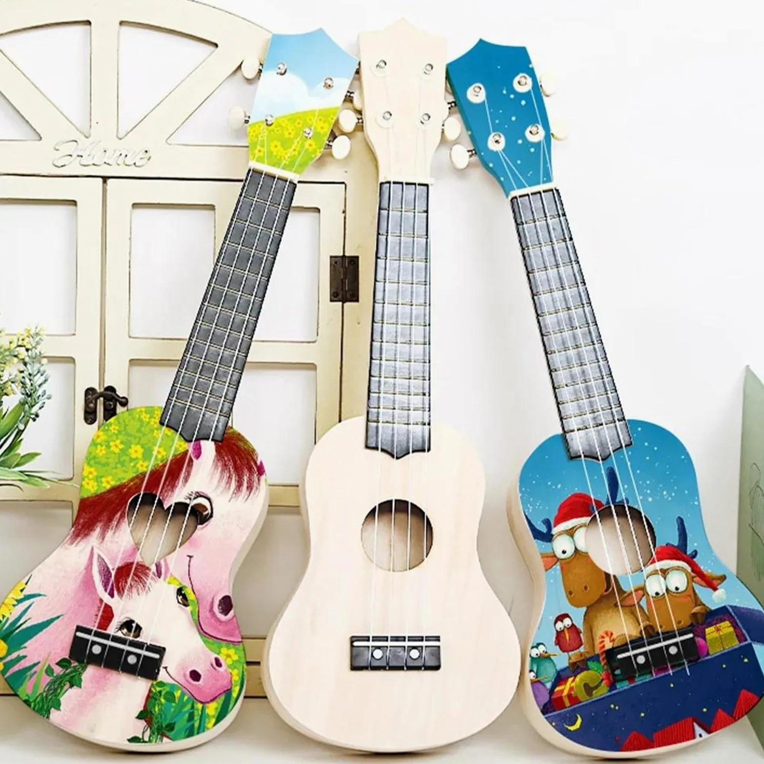 Ukulele per principianti Kit Artigianale Di Materiali Fai-da-te Per Chitarra Per Principianti Classica In Legno Per Ukulele