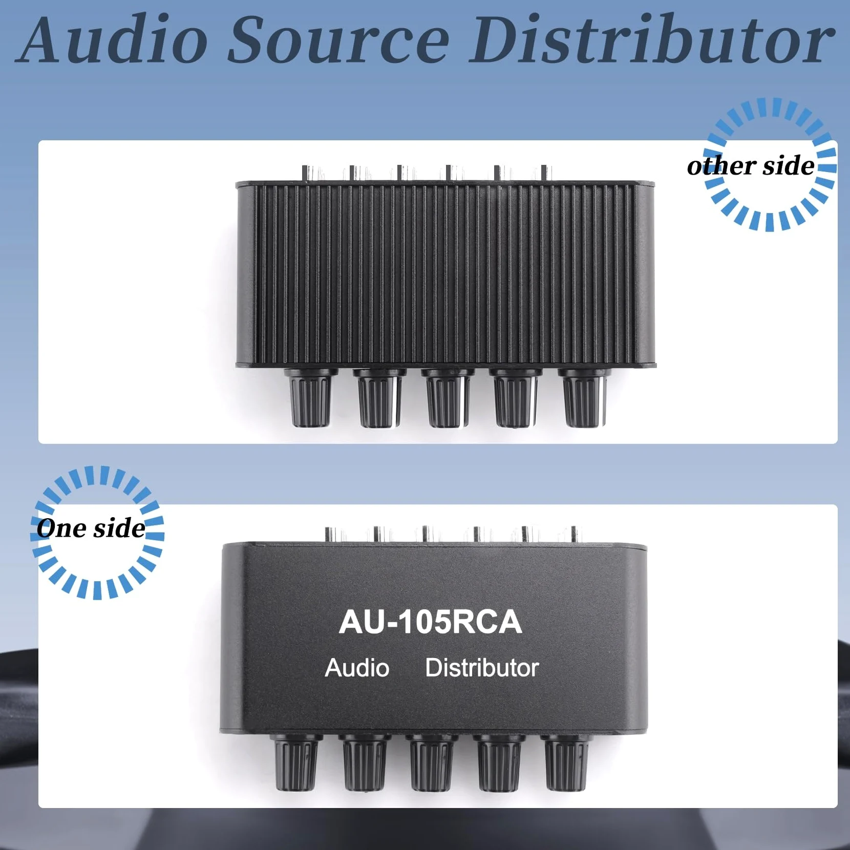 Mixer Audio SteReo 1 Input 5 Uscite Distributore Multicanale Interfaccia per Amplificatori di Potenza