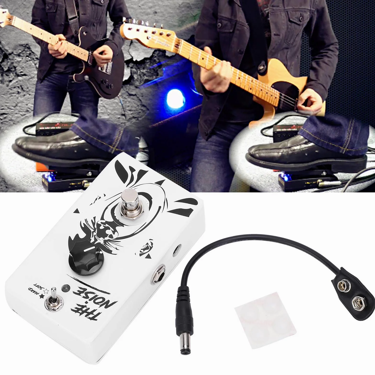 Vendite Pazze Chitarra Noise Killer, Bianca The Noise Gate Portatile Lunga vita utile per ridurre il rumore per spettacoli esterni per gli amanti della musica per chitarristi
