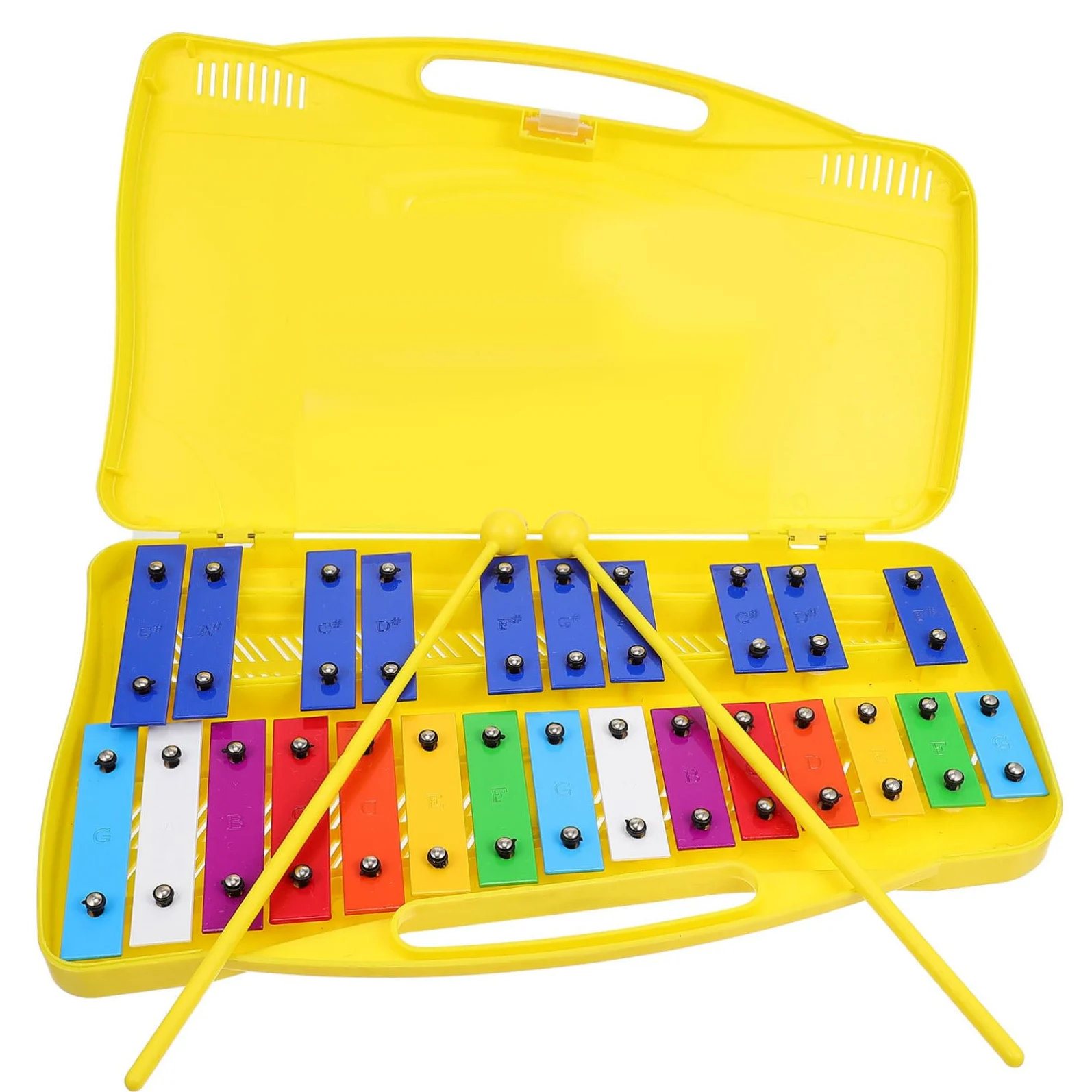 Metallofono 25 Note Plastica Blu, Strumento Orff per Ragazzo Ragazza | Metallofono Giocattolo Orff, Strumento per Educazione Precoce, Suono Chiaro per Attività Didattiche