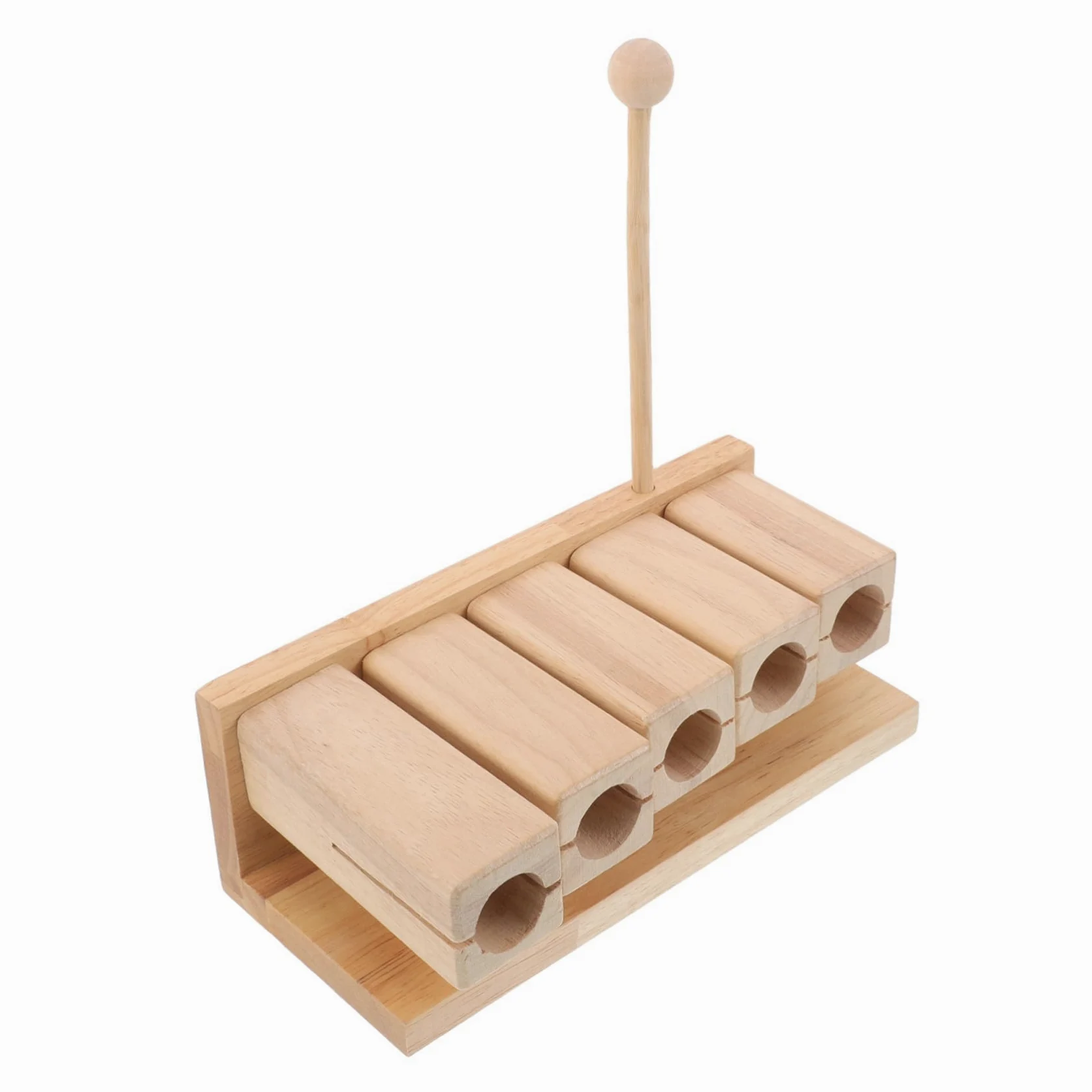 YARNOW Strumento Orff in Legno con Mazzuolo Blocco Ritmico Pentatonico Toni Percussione Musicale Sicura e Leggera per Apprendimento Interattivo Montessori