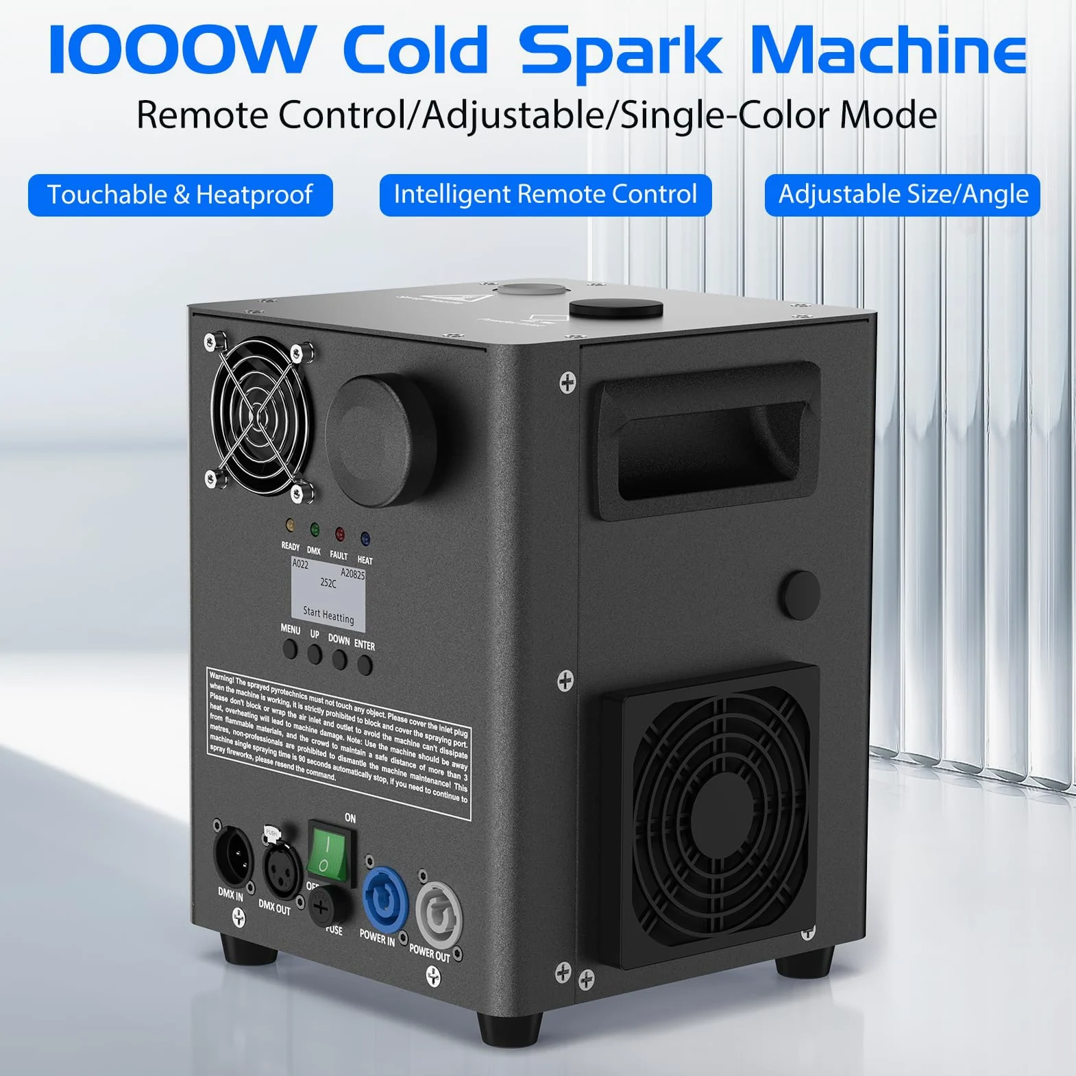 Pirotecnici Macchine DMX Cold Spark Macchina con Riscaldamento a Resistenza per feste, Natale, DJ, matrimoni, eventi sportivi