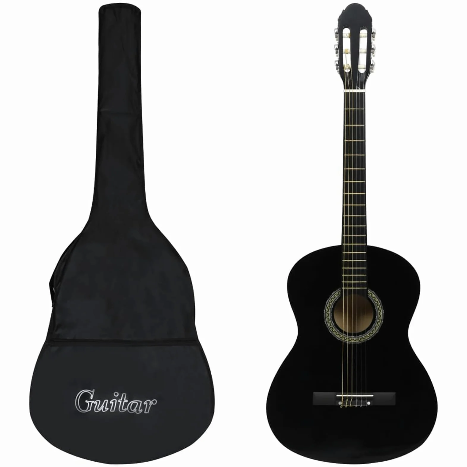 Set Chitarra Classica per Principianti 12 pz Nera 4/4 39",Arte e Svago,Hobby e Arti Creative,Strumenti Musicali,Strumenti a Corda,Chitarre-70111