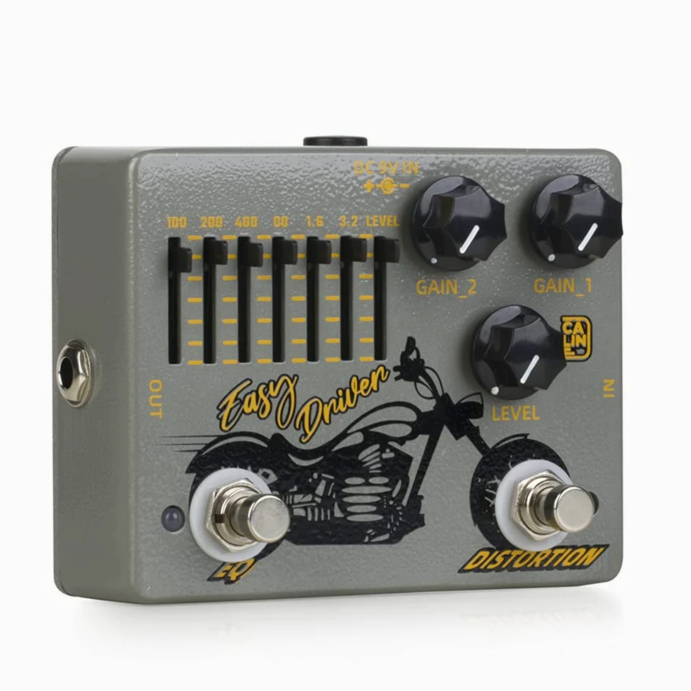 Caline DCP-04 EASYDRIVER Distortion EQ Pedale Effetto Doppio Pedale Chitarra