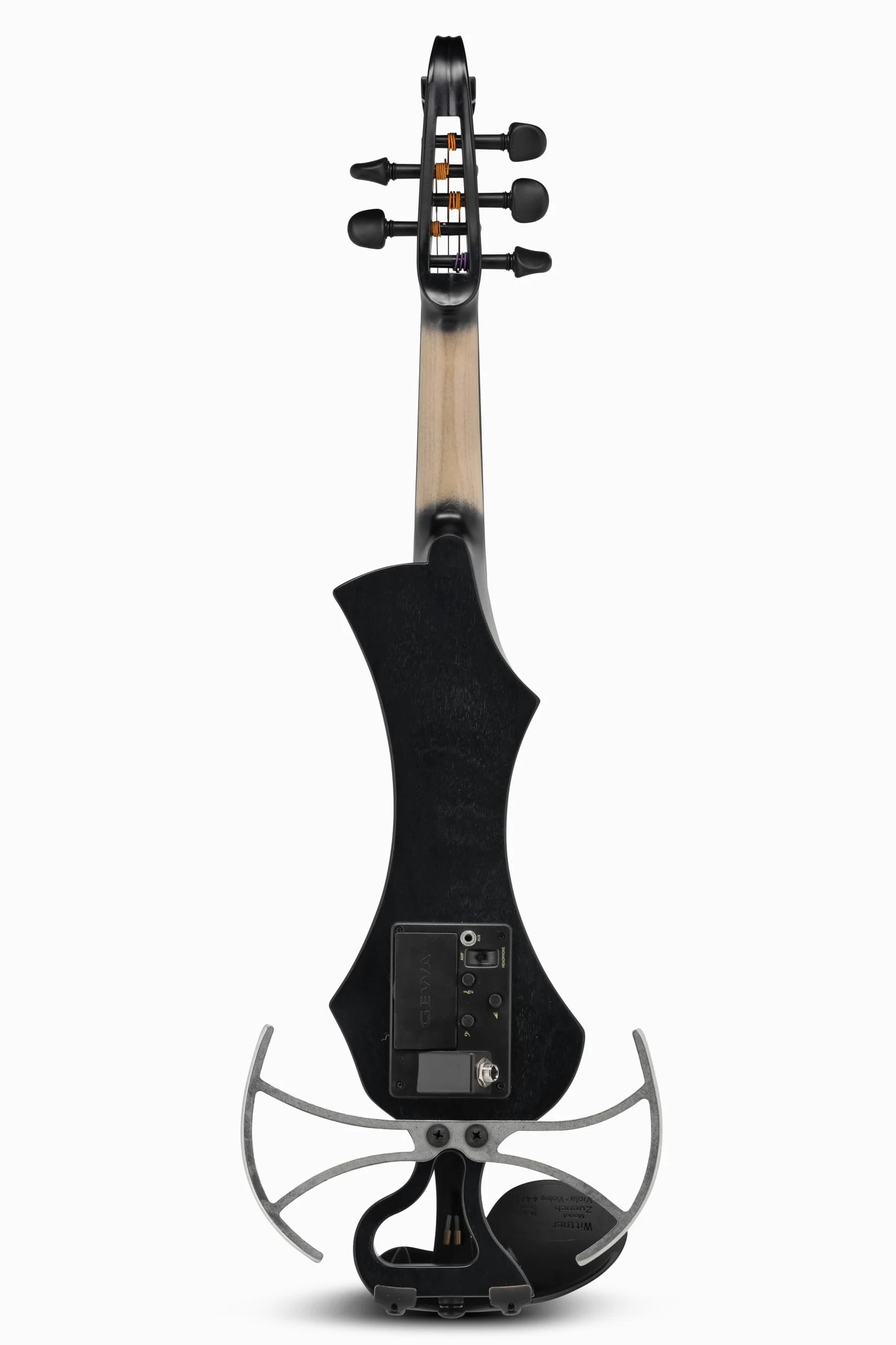 Violino elettrico GEWA, violino elettronico, Novita 3.0 nero con adattatore per poggiaspalla, 5 corde