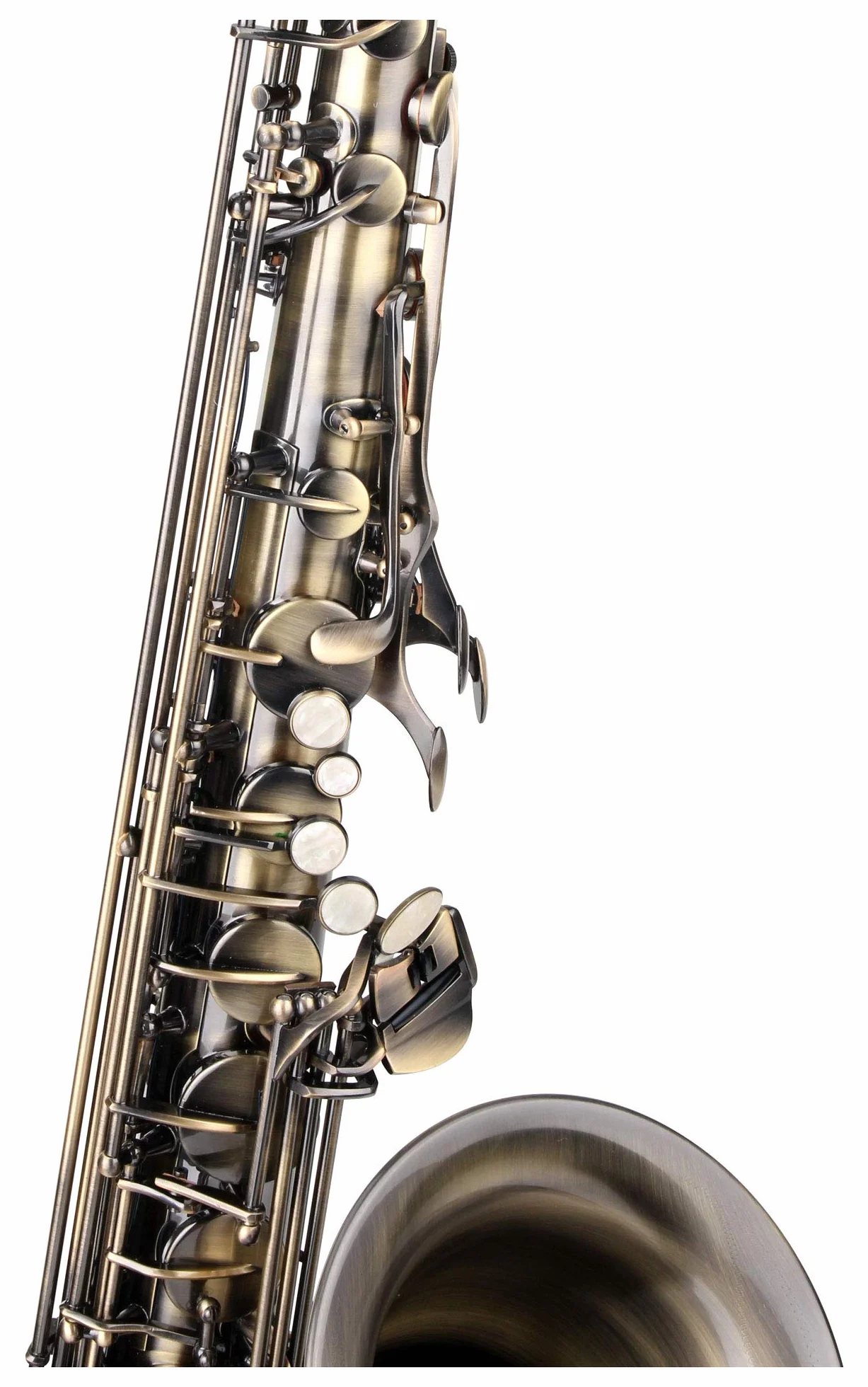 Classic Cantabile Winds TS-450 sassofono tenore (ottone, verniciatura Vintage, di altezza-FIS alette, meccanismo a clip ergonomico) giallo antico