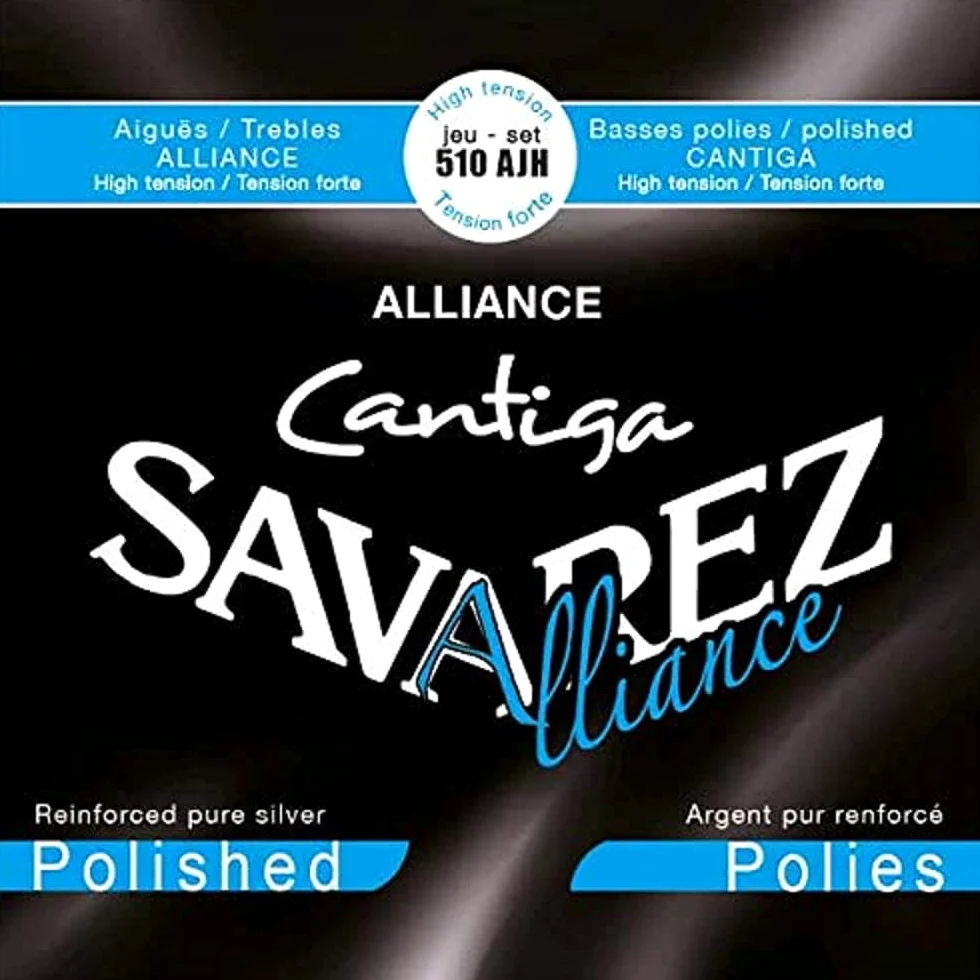 Corde Savarez per chitarra classica Alliance Cantiga set levigato, Alta Tensione, blu, 510AJH