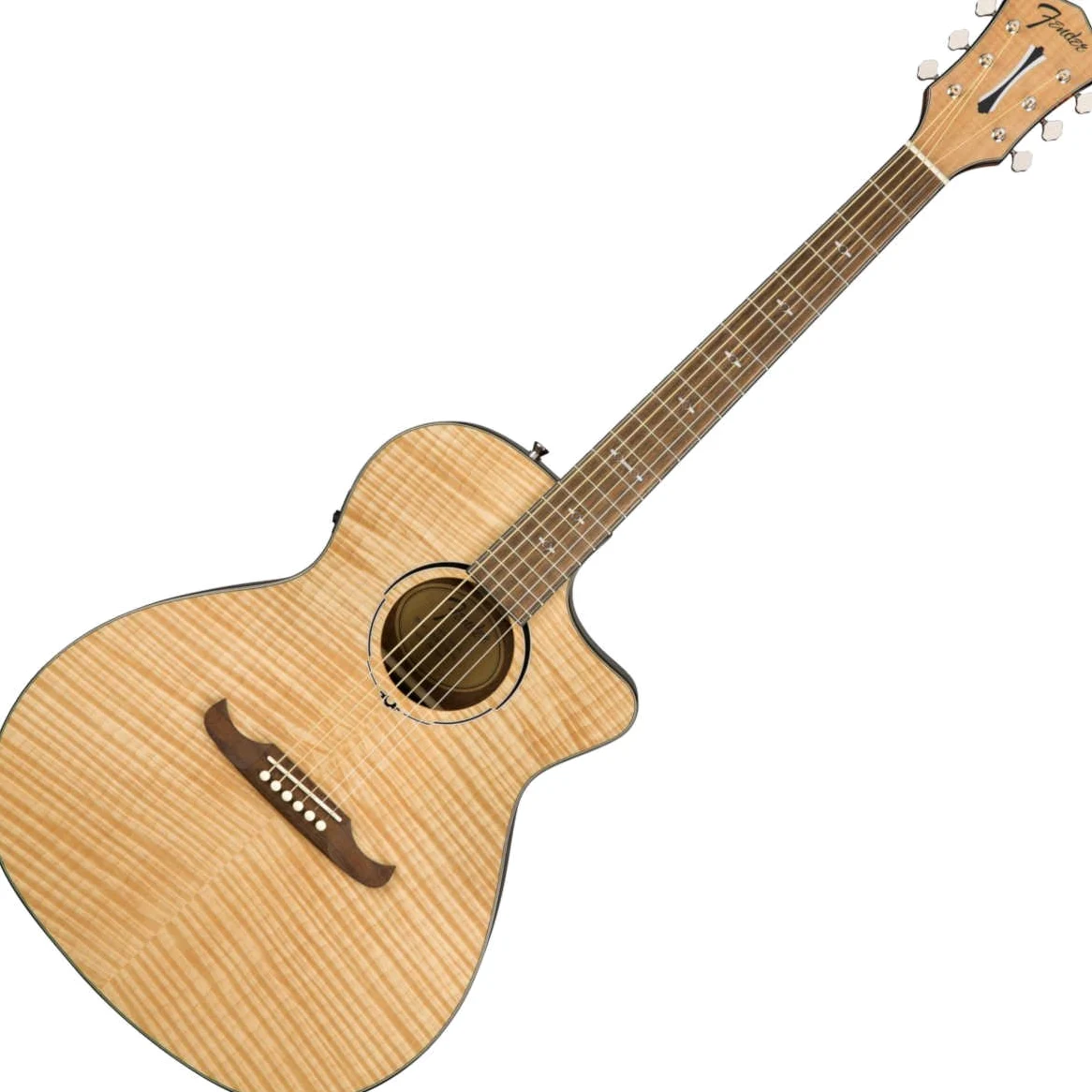 Fender FA-345CE - Chitarra acustica con corpo stile auditorium, con rosetta e tastiera, naturale