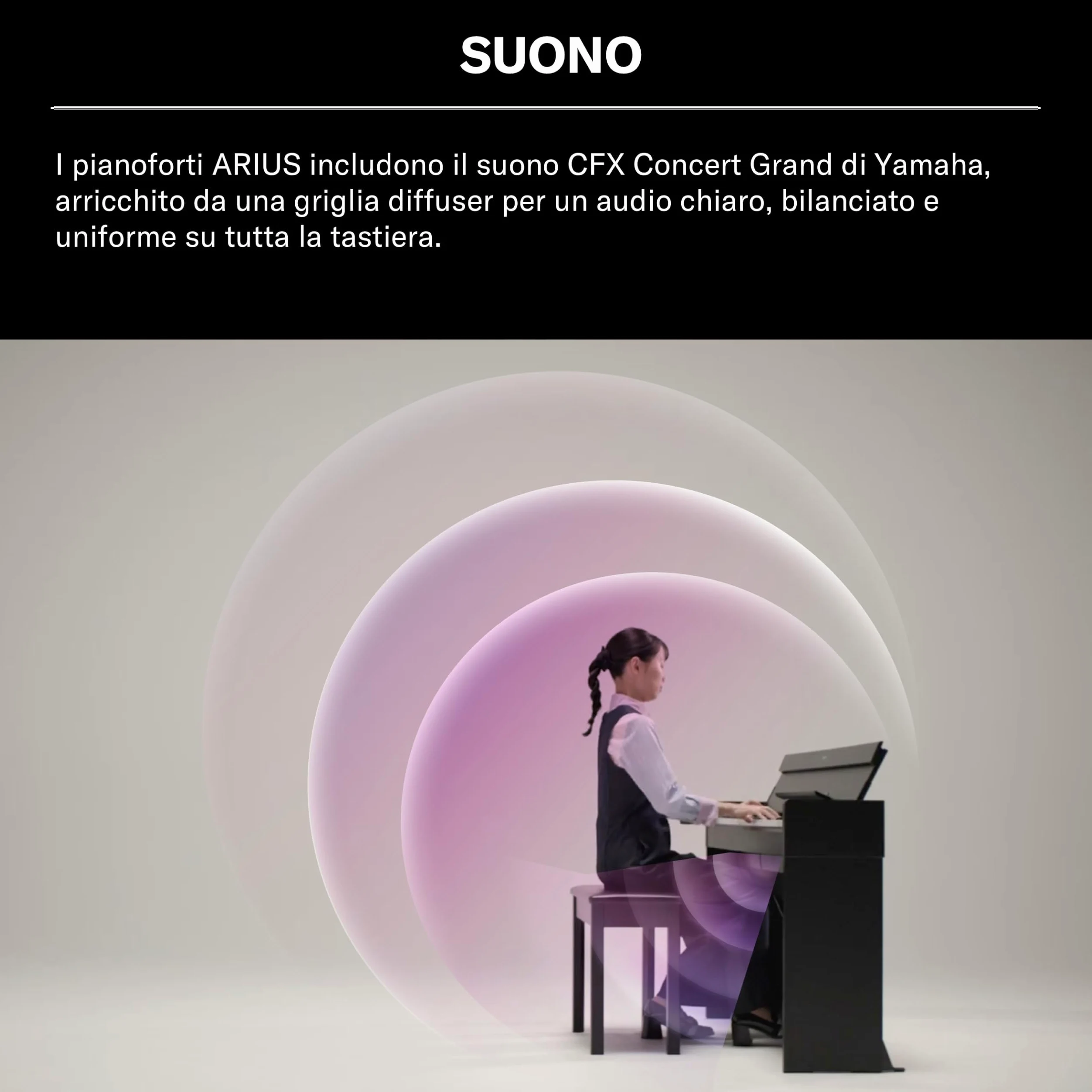 YAMAHA YDP-S36 Pianoforte Digitale – 88 Tasti Pesati GHS, Suono CFX Concert Grand, Design Slim, Bluetooth, 3 Pedali, Ideale per Casa e Principianti – Nero