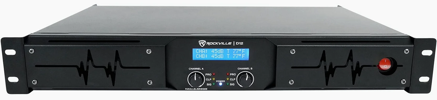 Rockville D12 5000w Picco/1400w RMS Amplificatore di Potenza 2 Canali Classe D Pro/DJ Amp