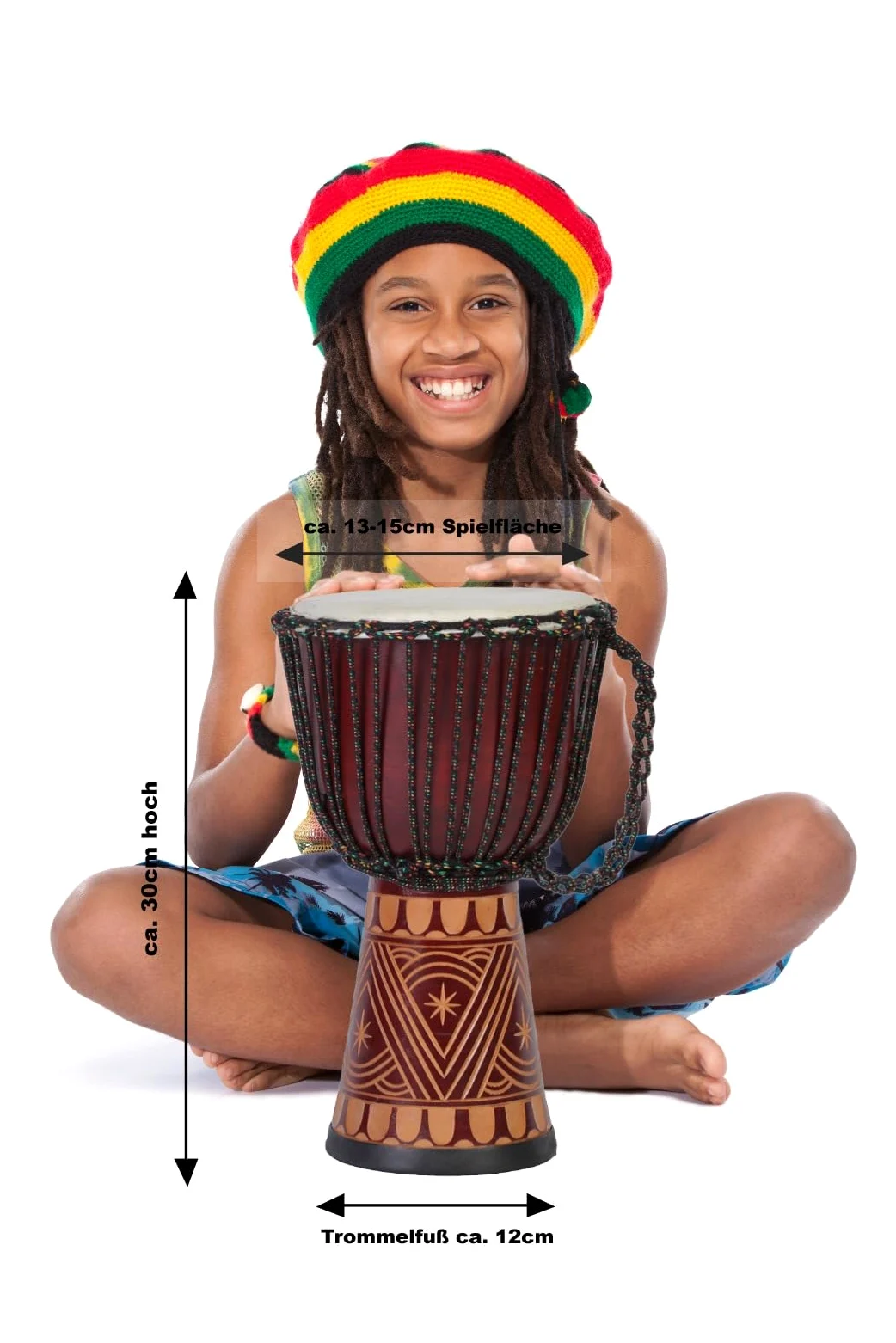 30cm Professional Bambini Djembe Drum Bongo Darbuka Africa stile tamburo di legno Buon suono