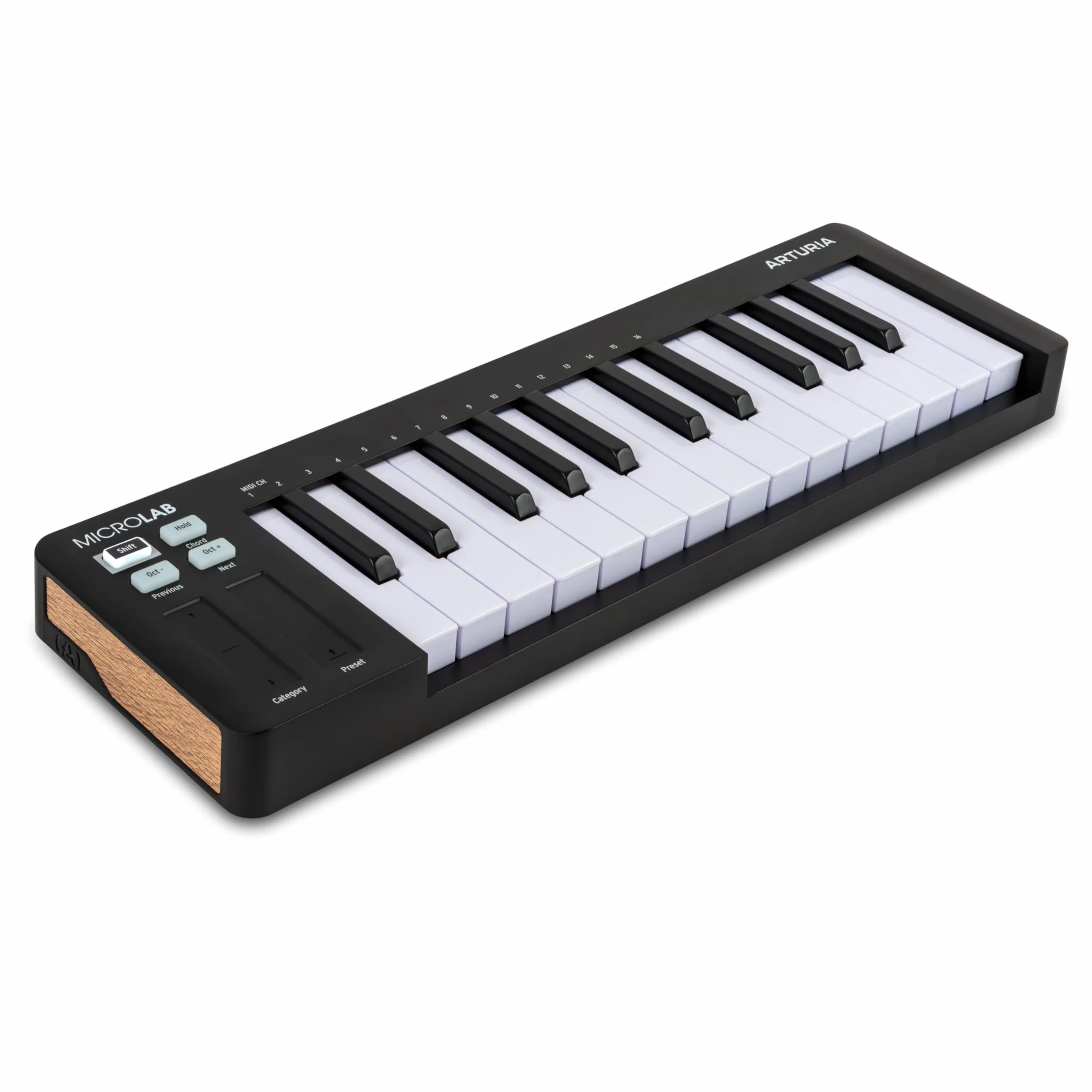 Arturia - MiniLab 3 - Controller MIDI universale per la produzione musicale, con pacchetto software completo - 25 tasti, 8 pad multicolori - Bianco