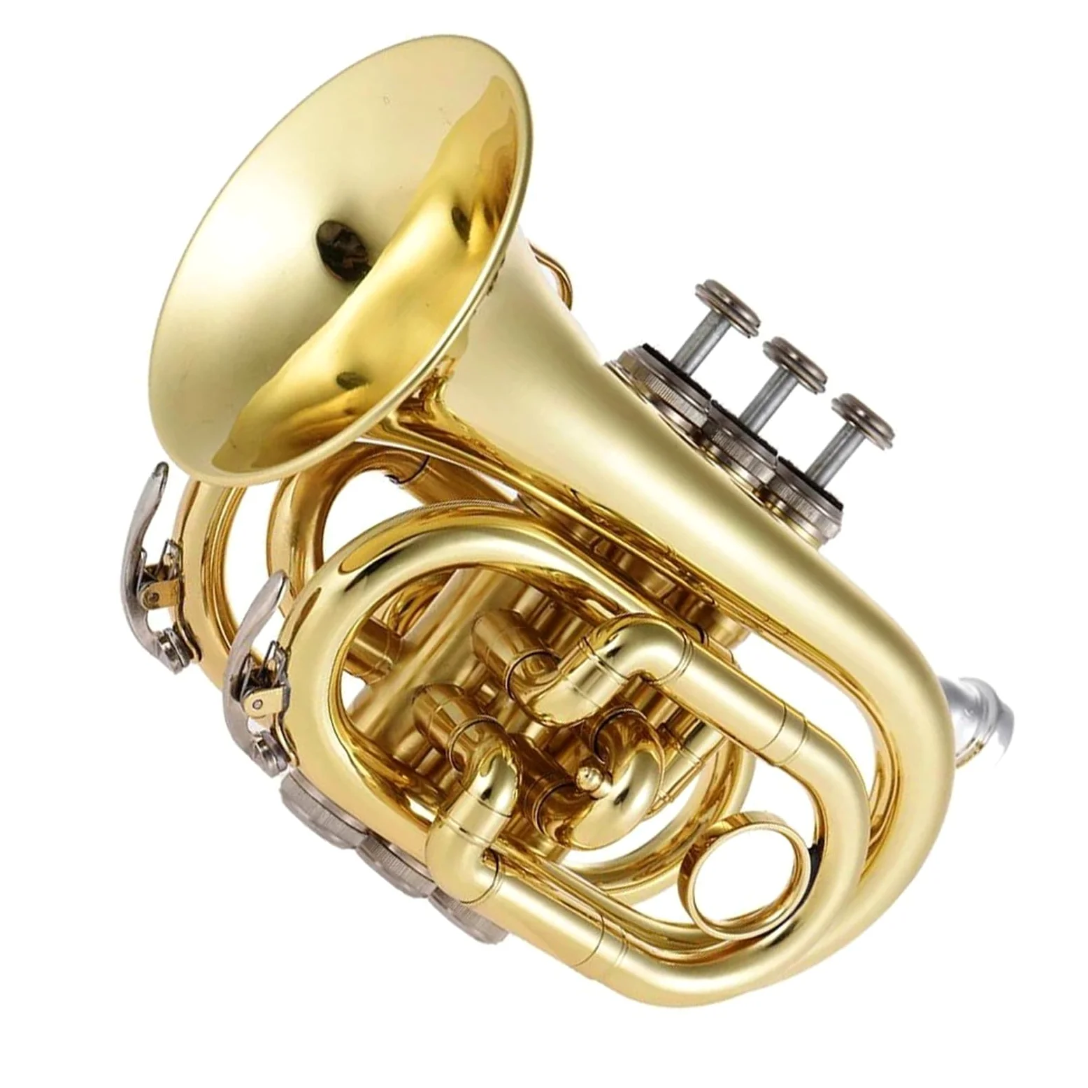 Trombette Mini Tromba Tascabile Sib Flat Strumento A Fiato In Ottone Guanti Custodia Per Il Trasporto Tromba Standard Professionale