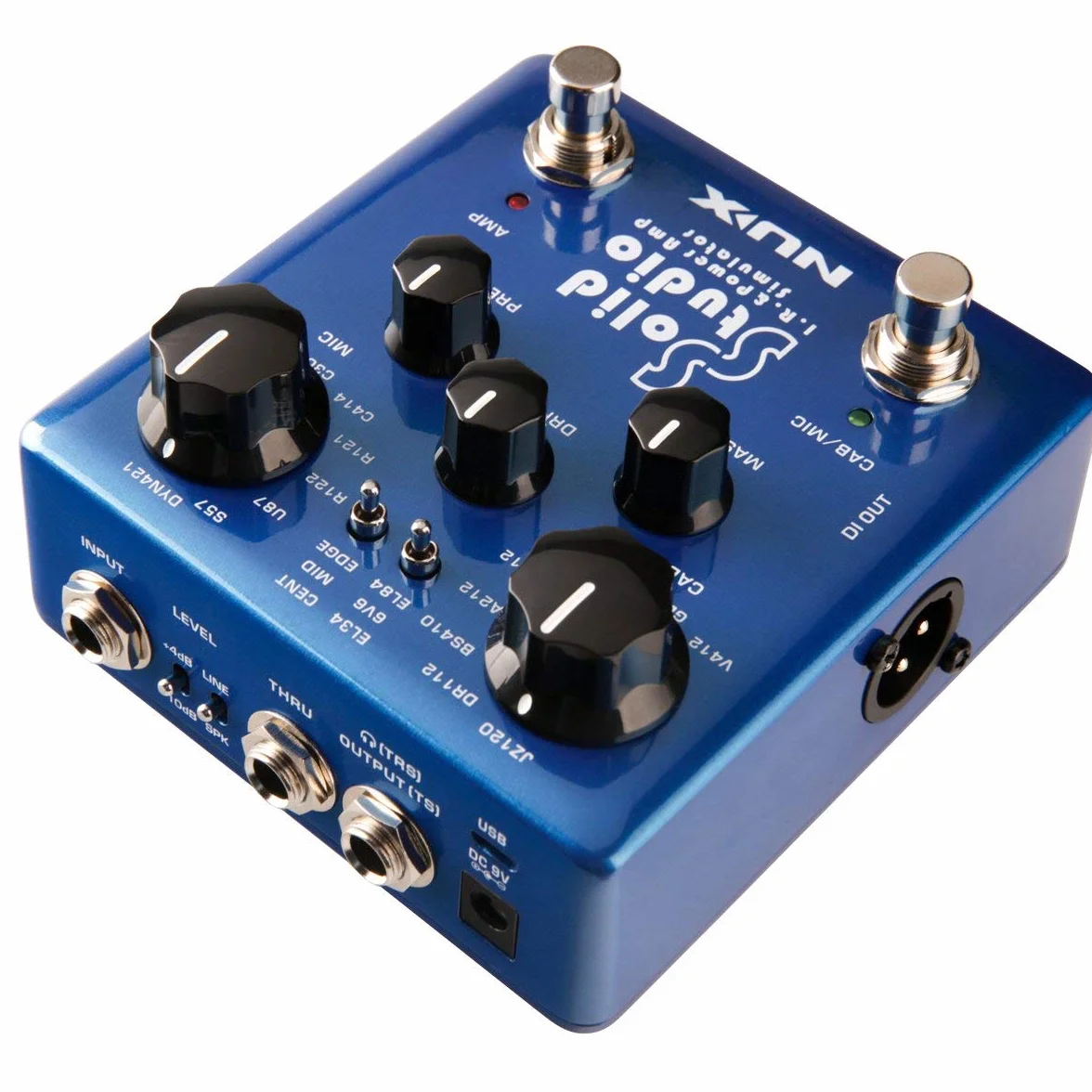 NUX Solid Studio IR Power Amp Simulator IR Loader con built-in Cabinet microfoni e posizioni microfono e amplificatore di potenza simulatore con 3 tubi e controllo amplificatore di potenza