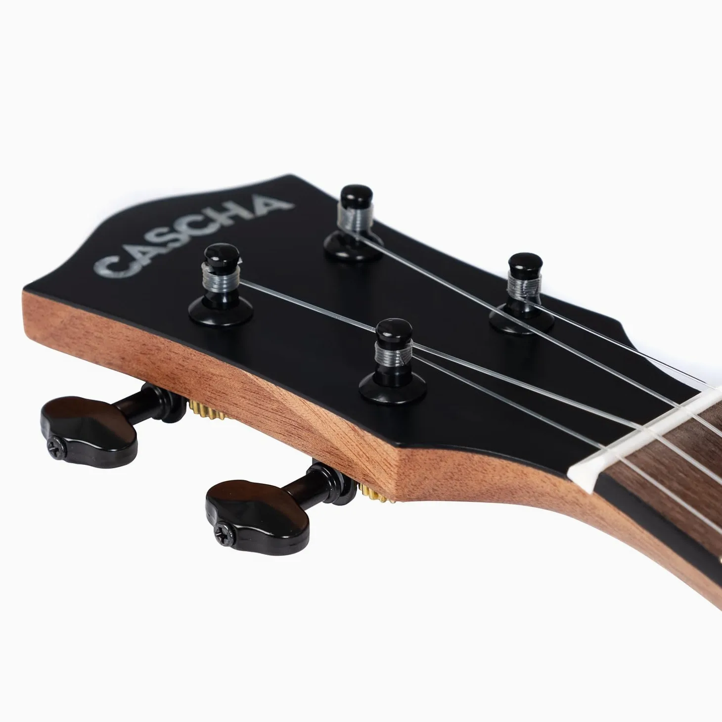 CASCHA Ukulele Zebra Wood – Legno di zebra di alta qualità, suono caldo, manico Okoume, tastiera in noce, finitura opaca, corde in carbonio, con custodia per il trasporto, soprano