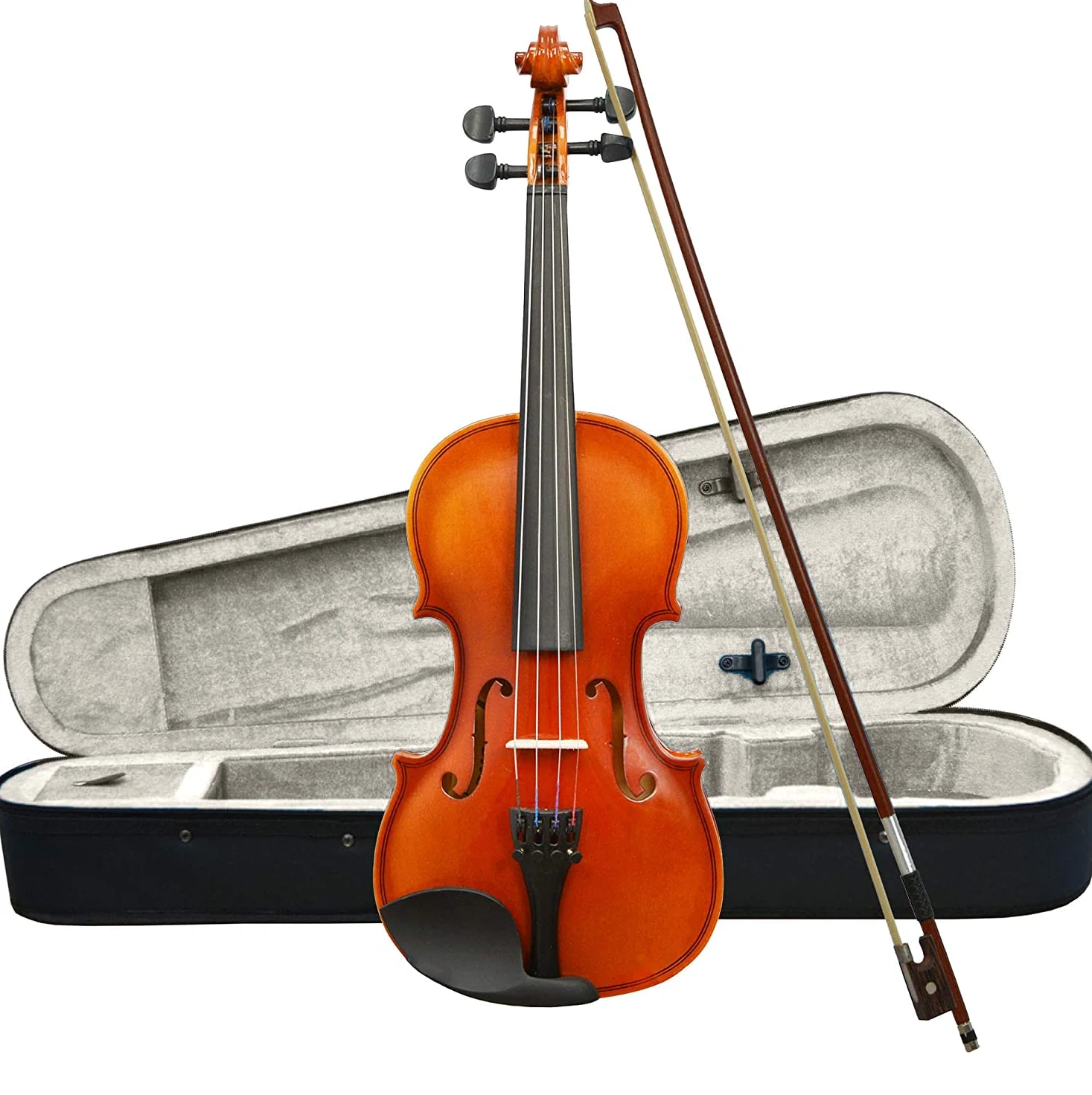 ffalstaff V01 Violino Laminato Finitura Lucida 4/4 - Completo di Archetto, Custodia con Manico e Spallacci e Blocchetto di Colofonia