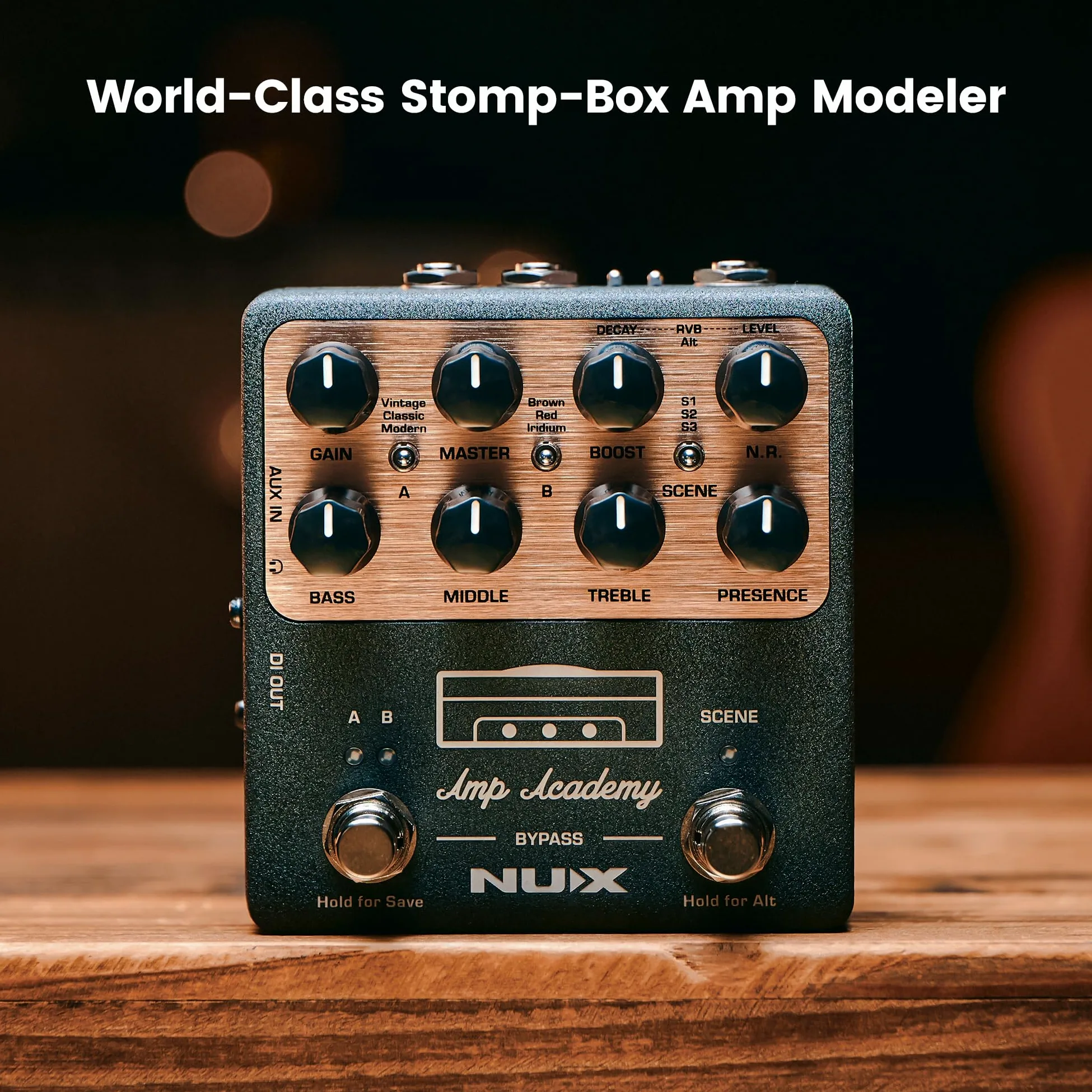 NUX NGS-6 Amp Academy Amp Modeler Pedale per chitarra 1024 campioni IR, caricatore IR di terze parti
