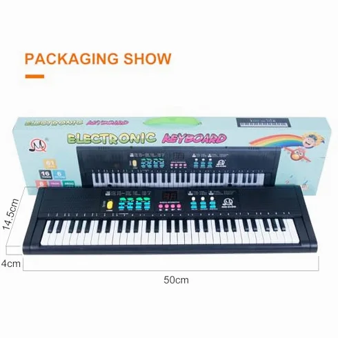 Mini Piano Electrico, Tastiera Pianoforte 61 Tasti Tastiera Pianoforte Tastiera Elettronica Portatile Strumento Musicale 61 Key Piano Keyboard per Principianti Bambini Nero Pianola