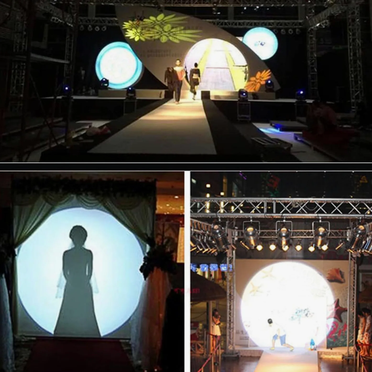Luce per immagini a LED, faretto da palcoscenico, luce di tracciamento per studio di danza da 30 W/60 W, apertura/nitidezza regolabili, per luce di tracciamento di personaggi, cantanti, presentatori