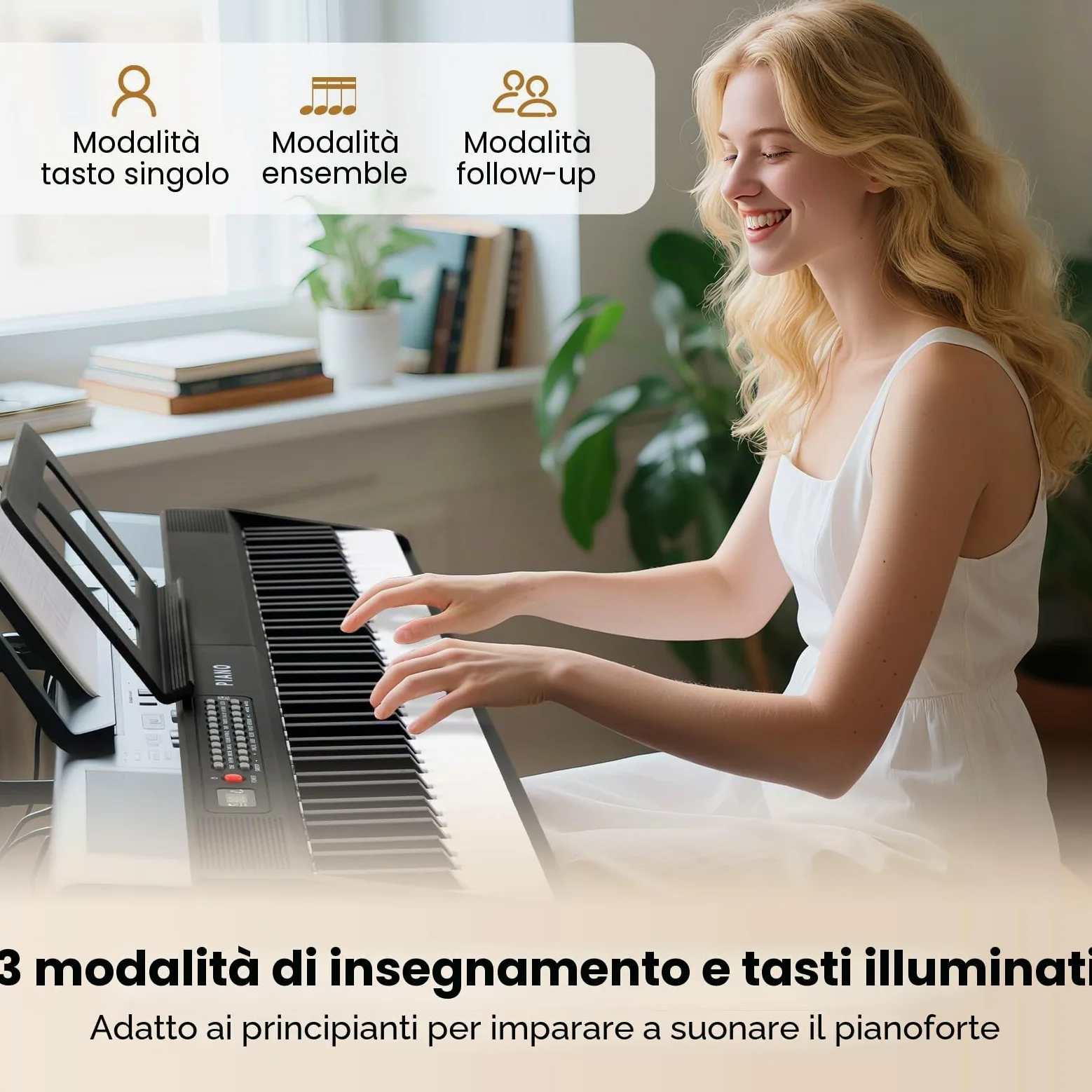 KOMFOTTEU Pianoforte Digitale 88 Tasti Pieghevole con Borsa e Microfono | Tastiera Elettronica con 1000 Suoni, 1000 Ritmi e 150 Canzoni Demo, Facile da Trasportare, Nero