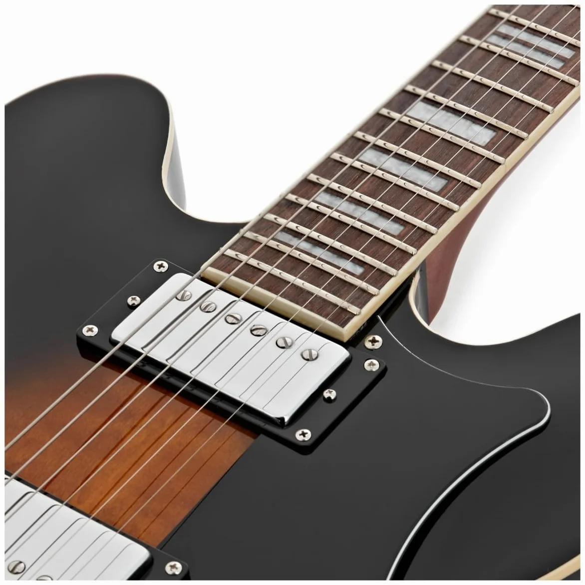 Hartwood Chitarra semiacustica Revival Legend TR, Sunburst | Toni Profondi e Risonanti dal Corpo in Tiglio, Braccio Tremolo Integrato per Vibrato Sfumato, Semi-Cavo, Sunburst
