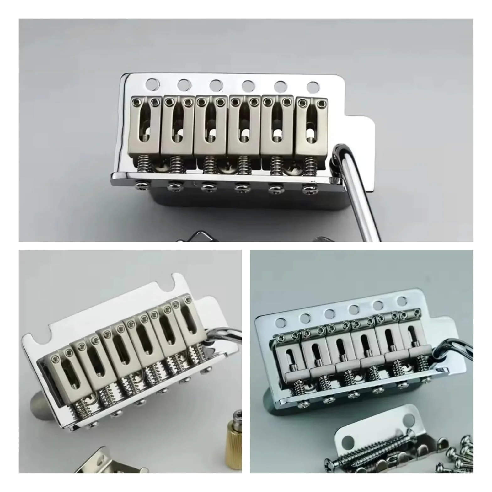 Ponte Tremolo Per Chitarra Elettrica Finitura Cromata Spaziatura Corde 10.5 Mm | Ponte per chitarra (6 viti)