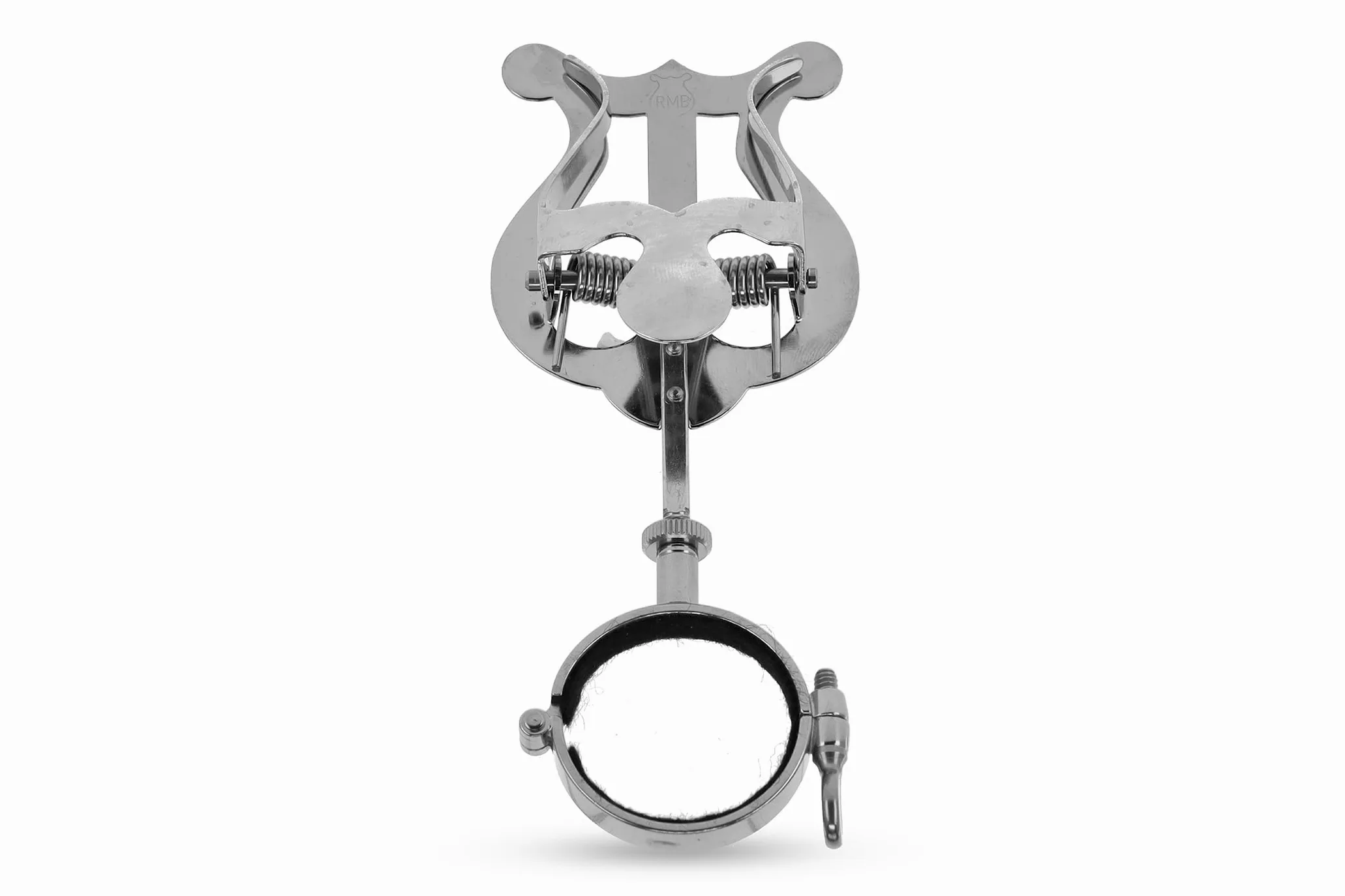 GEWA Porta spartiti da marcia Bb-Clarinetto - Nichelato - Piccola Lira - 1 Pulsante - Diametro anello 33 mm