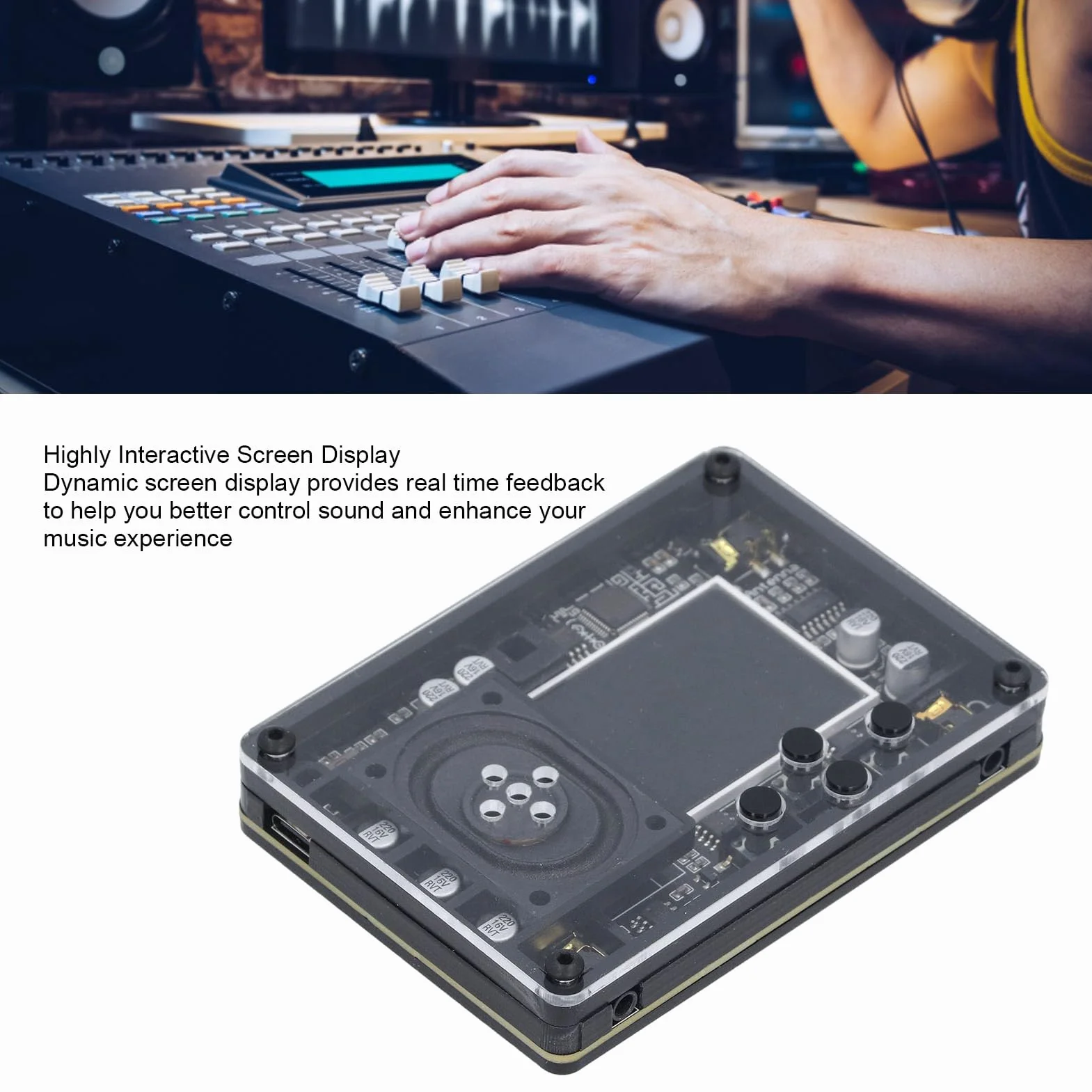 Mini Theremin, 70 Toni, 20 Tipi di Strumenti Mini Strumento Musicale Elettronico Portatile con Display Dinamico, Interfaccia di Tipo C, Sintetizzatore Theremin per Musicisti
