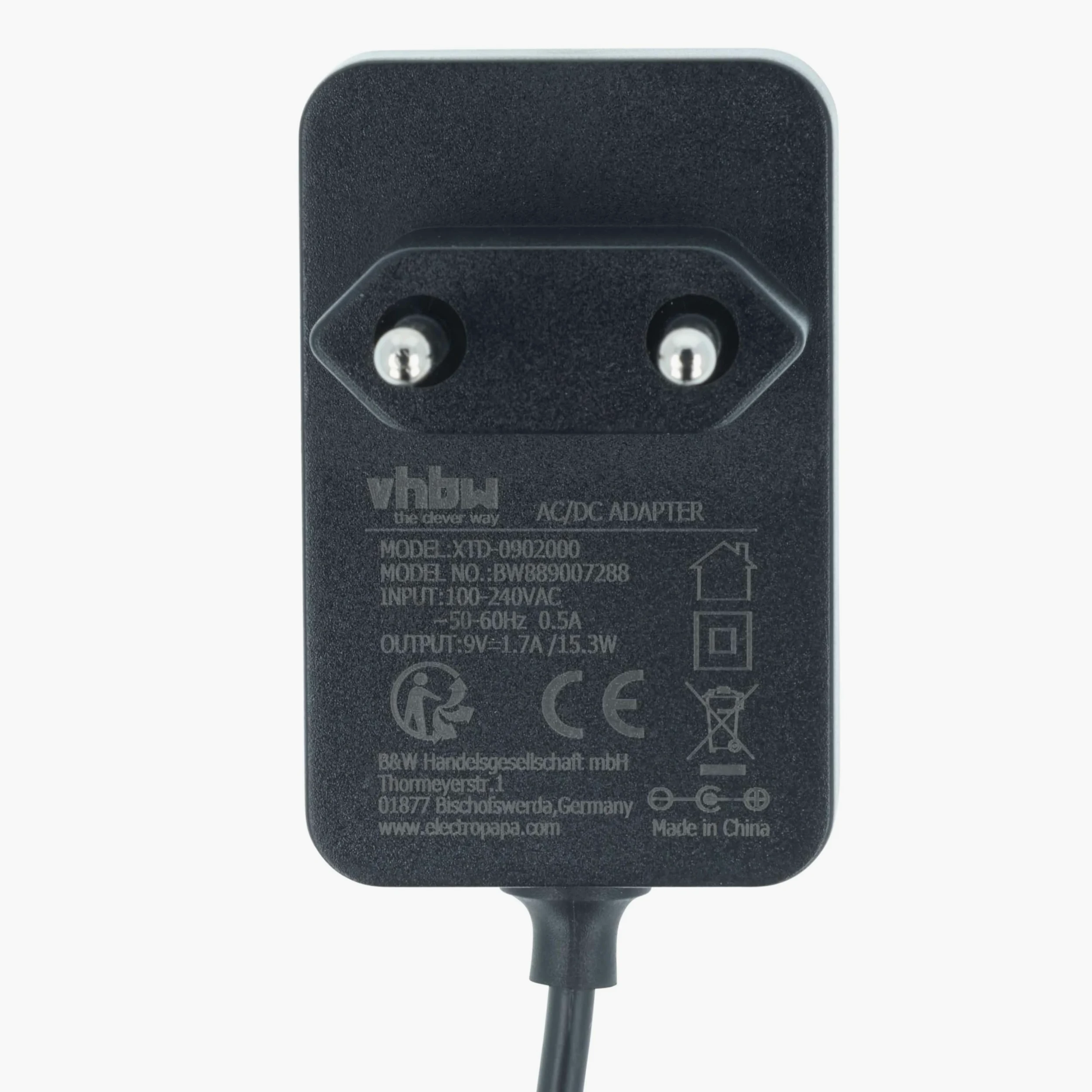 vhbw alimentatore compatibile con Korg microKorg XL, S, 2 strumento musicale elettronico - 154 cm