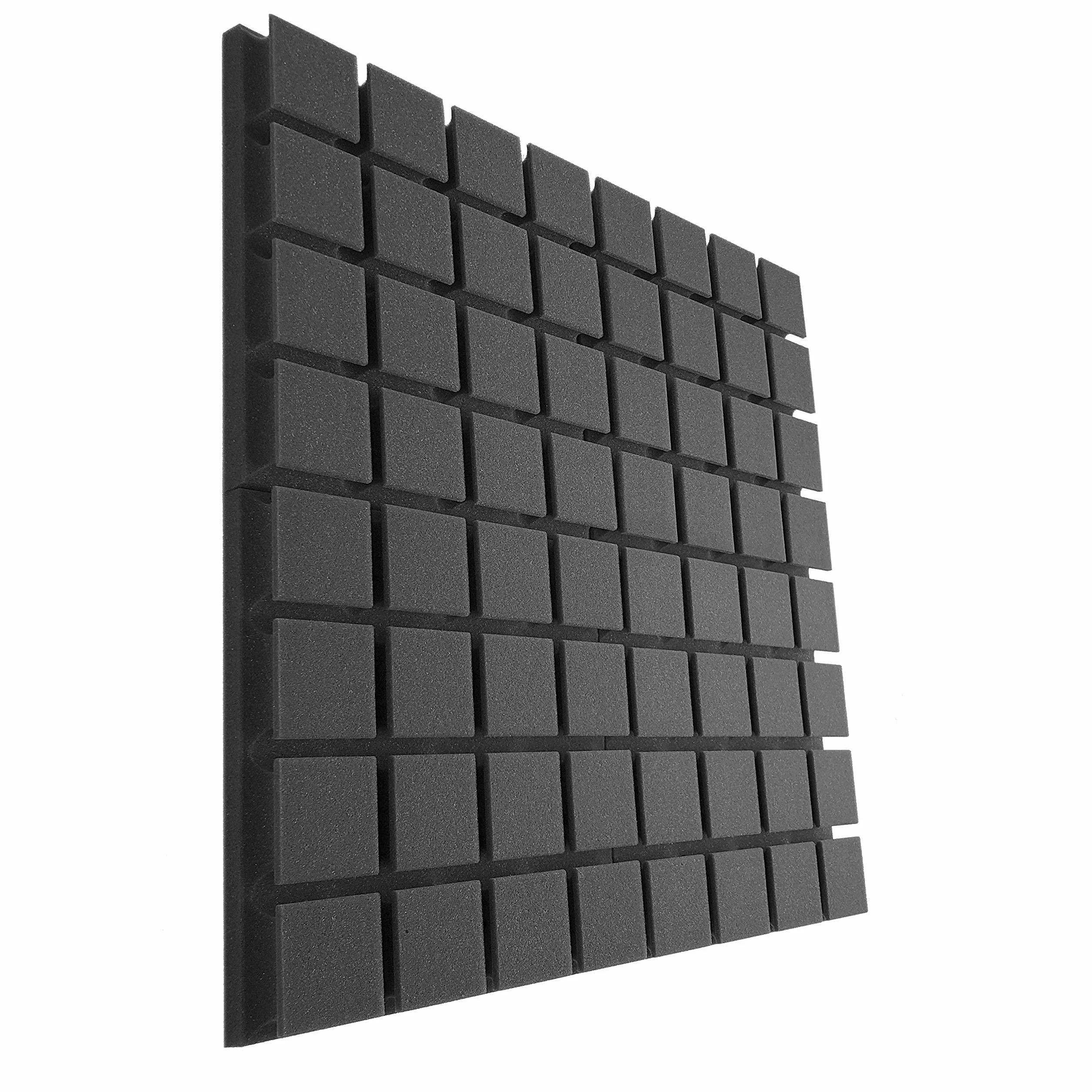 ACOUSPANEL Pannello Fonoassorbente con Cavità di Risonanza 12 Pannelli Fonoassorbenti 30x30x5 cm Pannelli Acustici Non Compresso Antracite