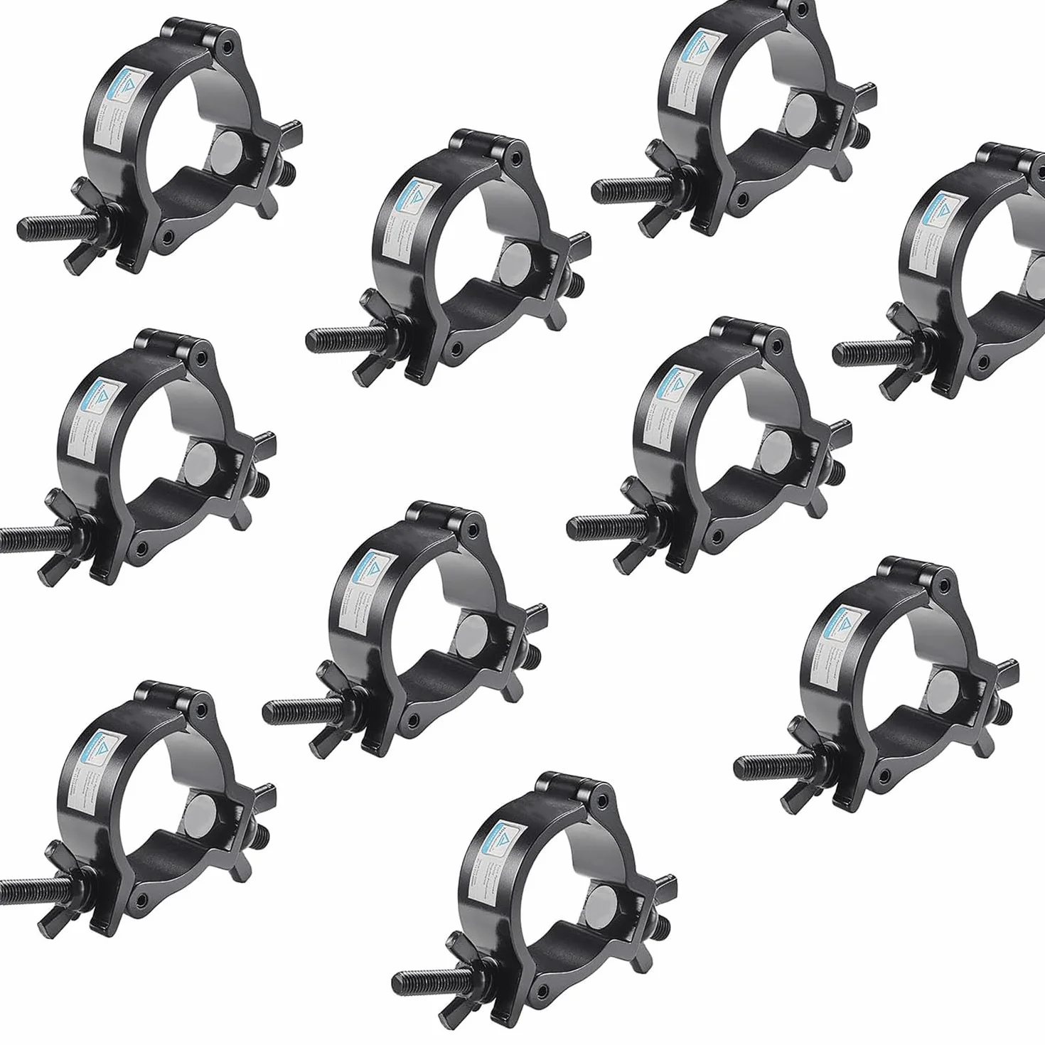 10 Pezzi Morsetti per Luci Scena 48-51 mm,Morsetti per Tralicci in Alluminio,Capacità di 100 kg,per Strutture per Palco