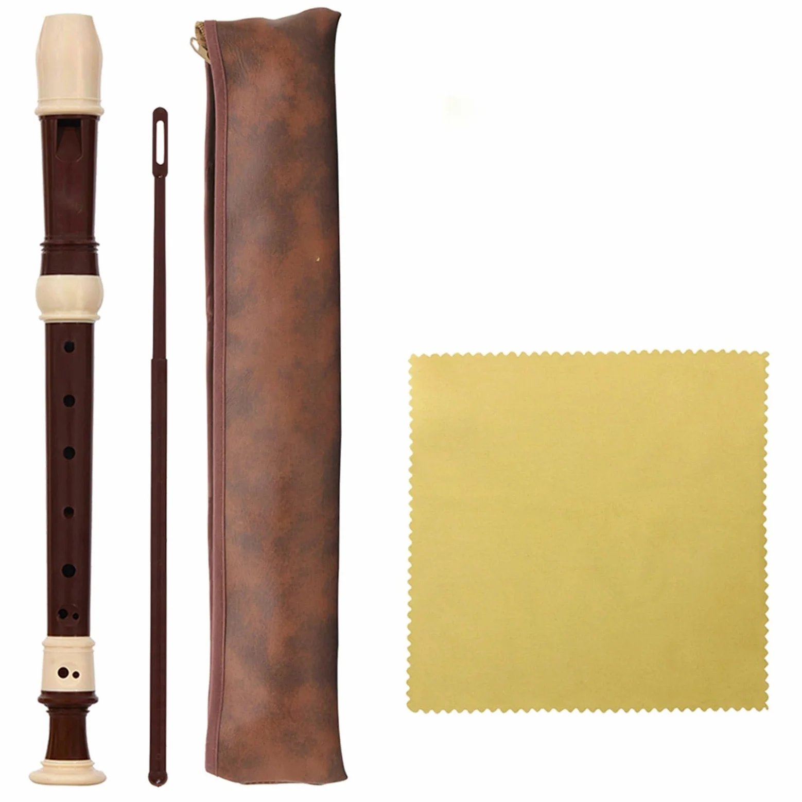Flauto dolce a fiato Flauto dolce con accessori per strumenti musicali per principianti principianti flauto dolce soprano (Color : Brown)