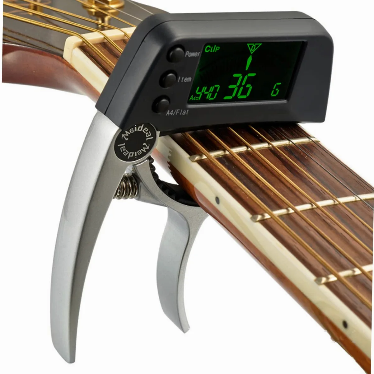 Abaodam 3pezzi Accordatore Elettronico Con Capo Per Chitarra Acustica e Basso Display Lcd Strumento Di Tuning Per Chitarra Ukulele e Banjo