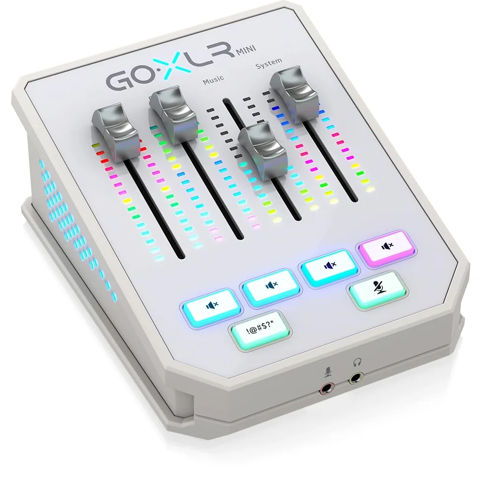 TC Helicon GoXLR MINI-WH Mixer Online per Broadcasting con Interfaccia USB/Audio e Preamp Midas | Interfaccia Audio All-in-One per Streamer e Creatori | Supporta Windows 7, 8, 10 e 11 | Bianco