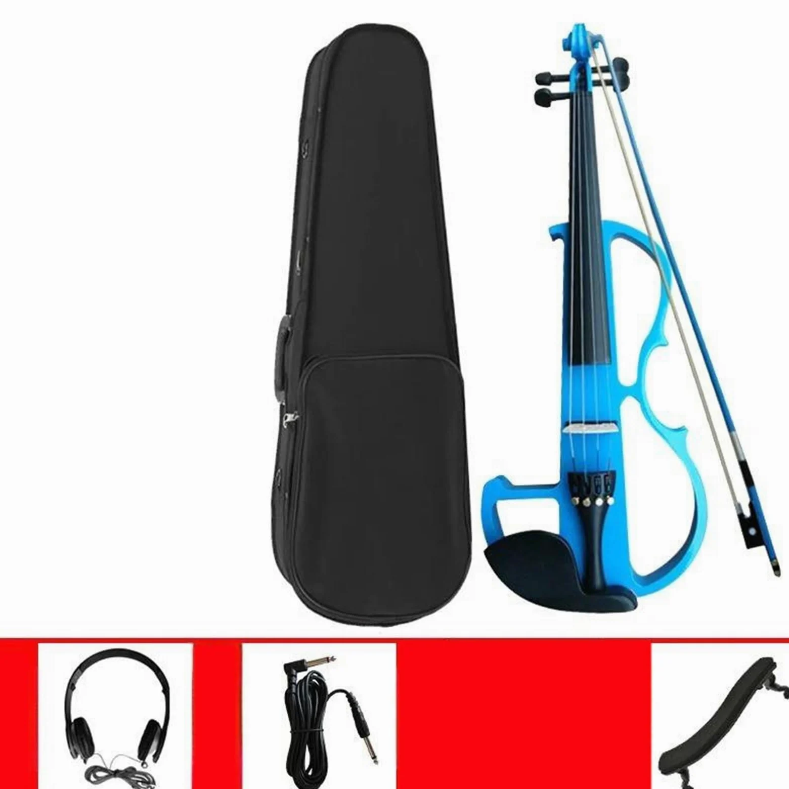 Violino Elettrico Di Livello Professionale Violino Principianti | Strumento a corde in legno di dimensioni 4/4 per principianti