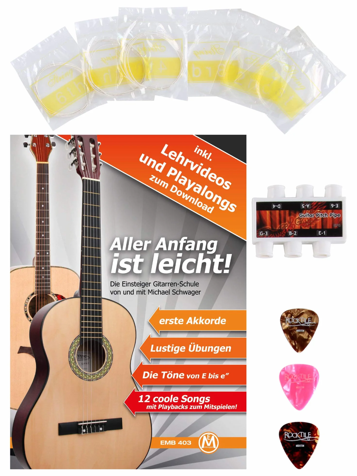 Yamaha C40M Chitarra Classica Set con custodia, accordatore e corde