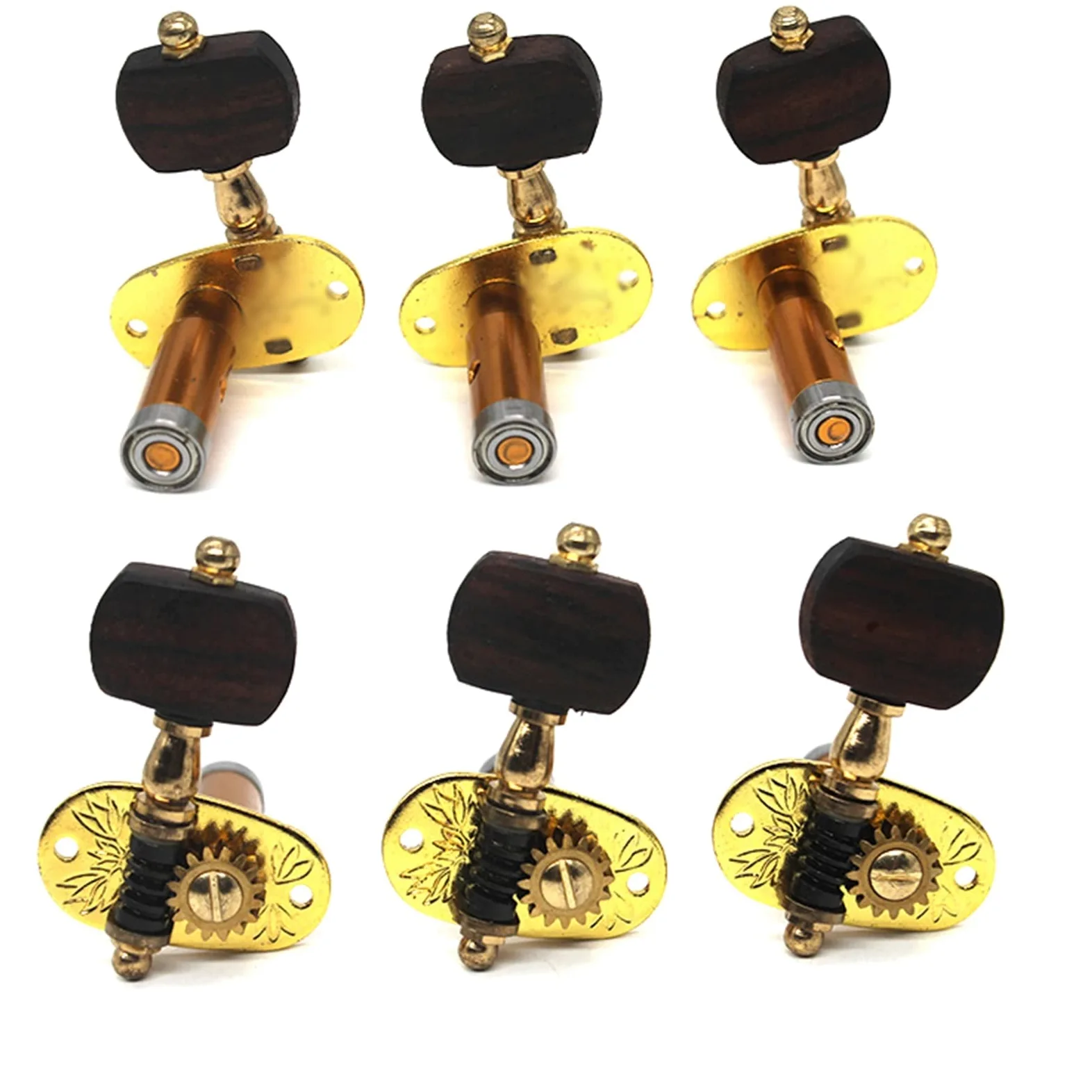 Pioli per Chitarra 3 Corde Per Chitarra Classica Destra 3 Sinistra Piroli Aperti Testa Della Macchina Con Manico In Palissandro