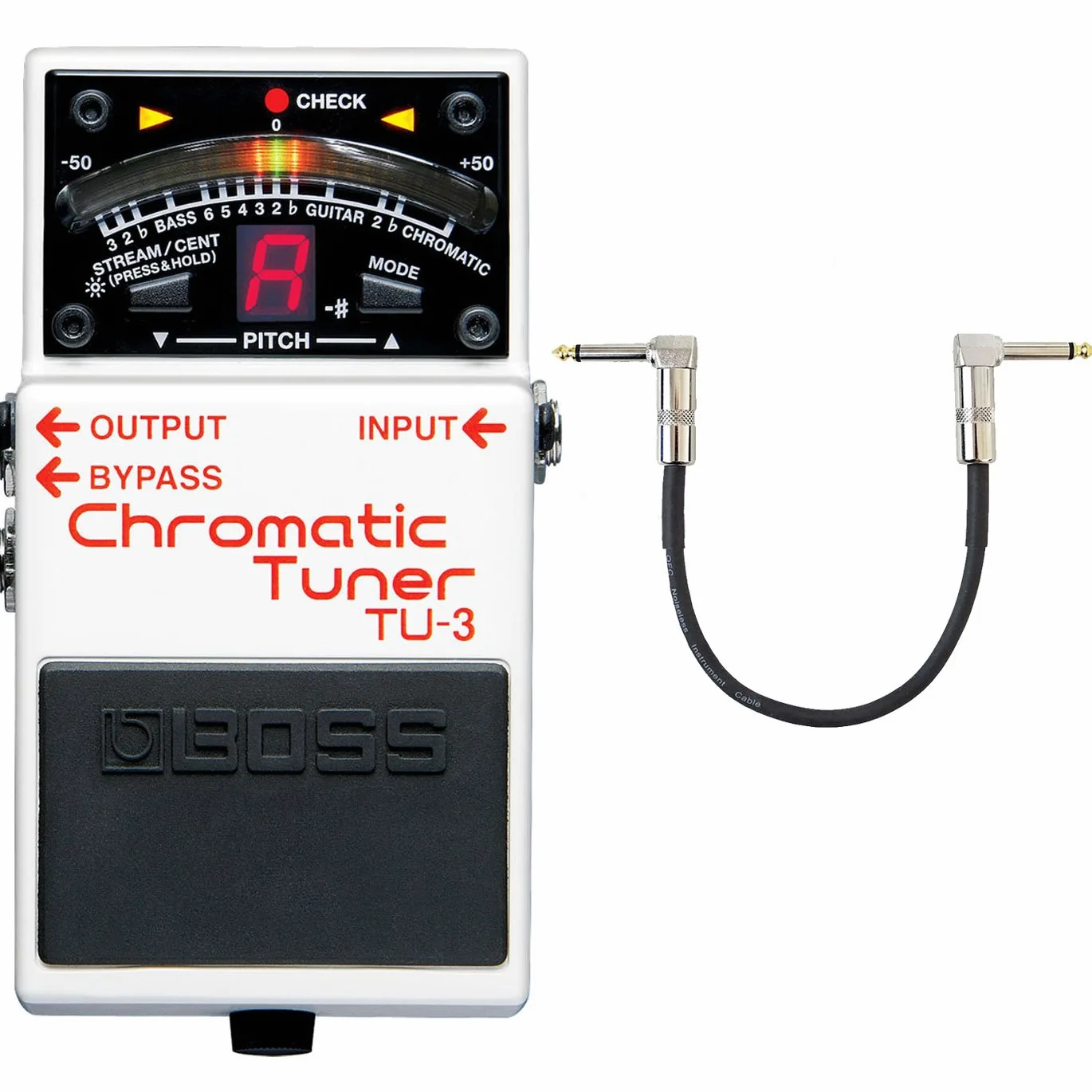 Boss TU-3 - Accordatore cromatico + cavo patch Keepdrum, 30 cm