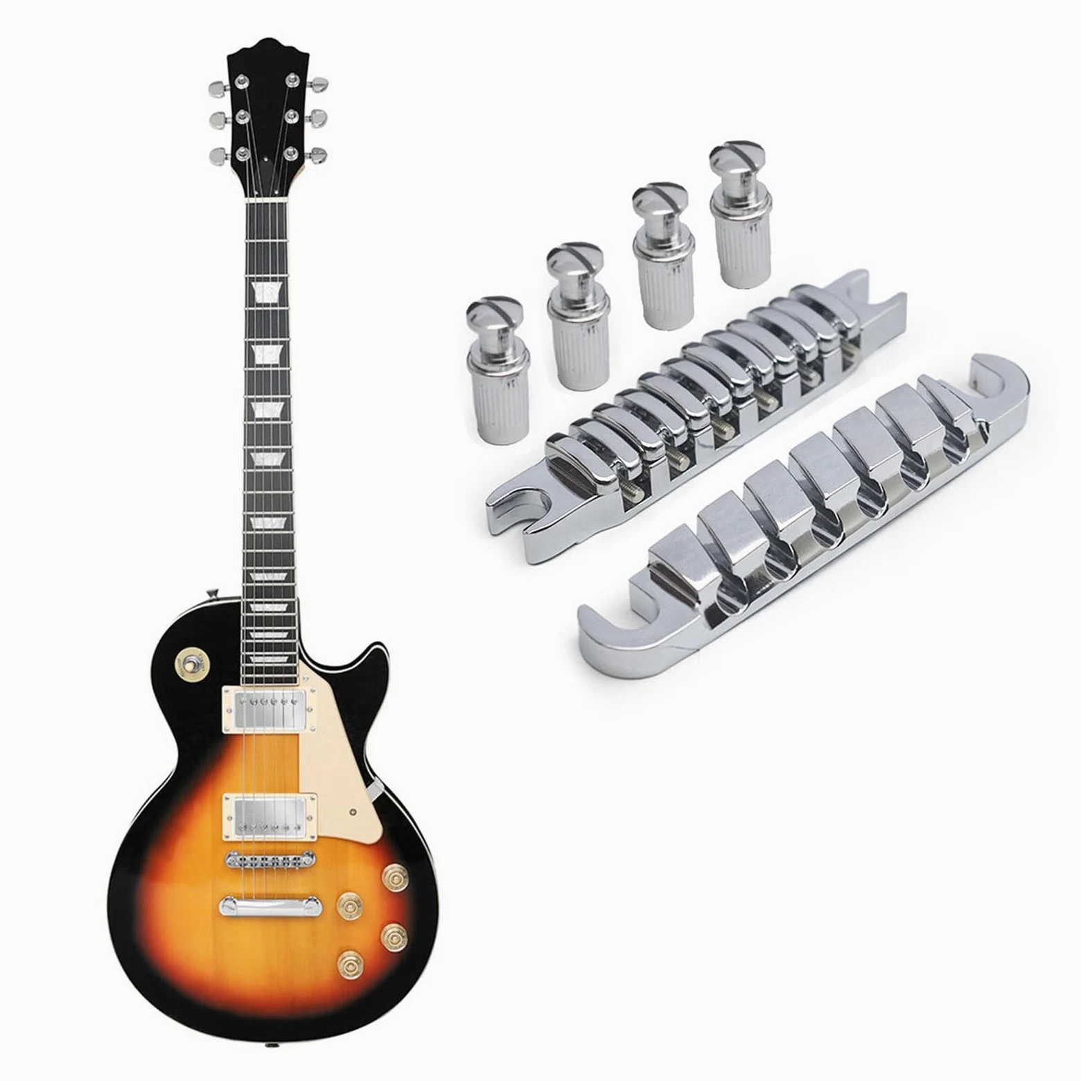 Ponte per chitarra elettrica a 6 corde per chitarra elettrica, corde da appendere, selle individuali per chitarra e accessori per chitarra