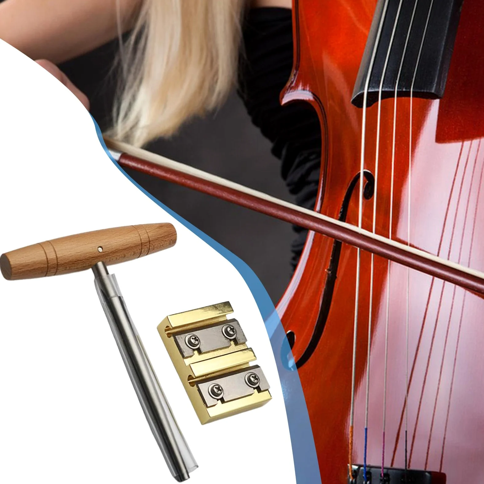 Alesatore Manuale Utensile Liuteria Violino Manico Legno | Conicità 1 26 Standard Riparazione Strumenti Musicali Per Liutaio Basso Viola Chitarra