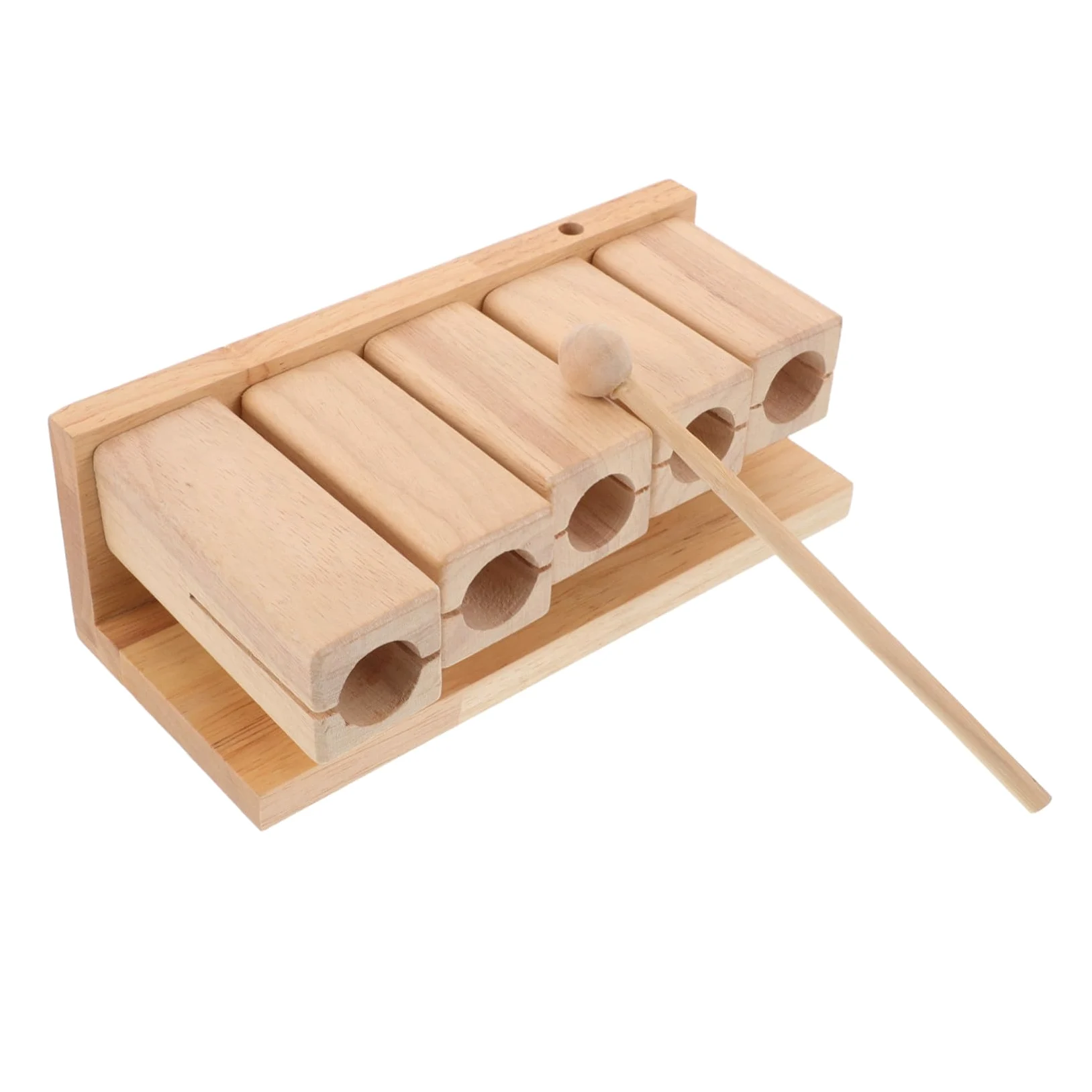 Yardwe Strumento Orff in Legno a Cinque Toni con Mazza, Strumento di Percussione Educativo per Ragazzo Ragazza in Età Prescolare, Suono Naturale e Risonante per Apprendimento Interattivo