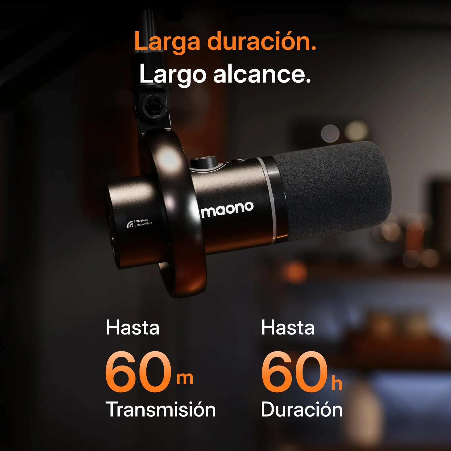 MAONO PD200W Microfono Podcast Ibrido per PC Senza Fili, USB & XLR, Set di Microfoni Dinamici con Software, Cancellazione del Rumore, Silenziamento, per Podcast, Streaming, Registrazioni, Home Studio