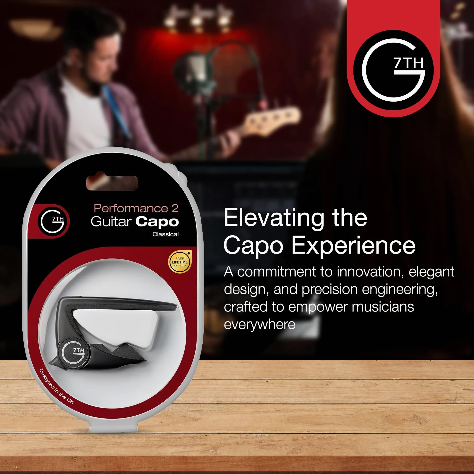 G7th Performance 2 Silver Capotasto Chitarra Classica – Controllo della tensione rivoluzionario – Il capotasto premiato per chitarre classiche e flamenco