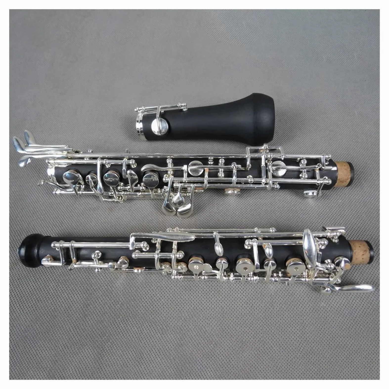 Oboe C Tono Bachelite Chiave Semiautomatica Placcata Argento Strumento Musicale Professionale per Adulti Oboe per Principianti